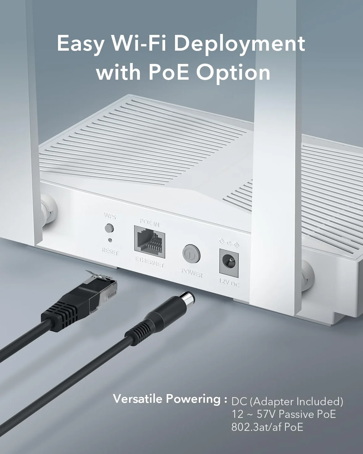 Cudy AC1200 punto de acceso inalámbrico, Gigabit RJ45, solución WiFi empresarial con malla, conformación de haz, itinerancia, MU-MIMO, PoE o alimentación CC, AP1300D