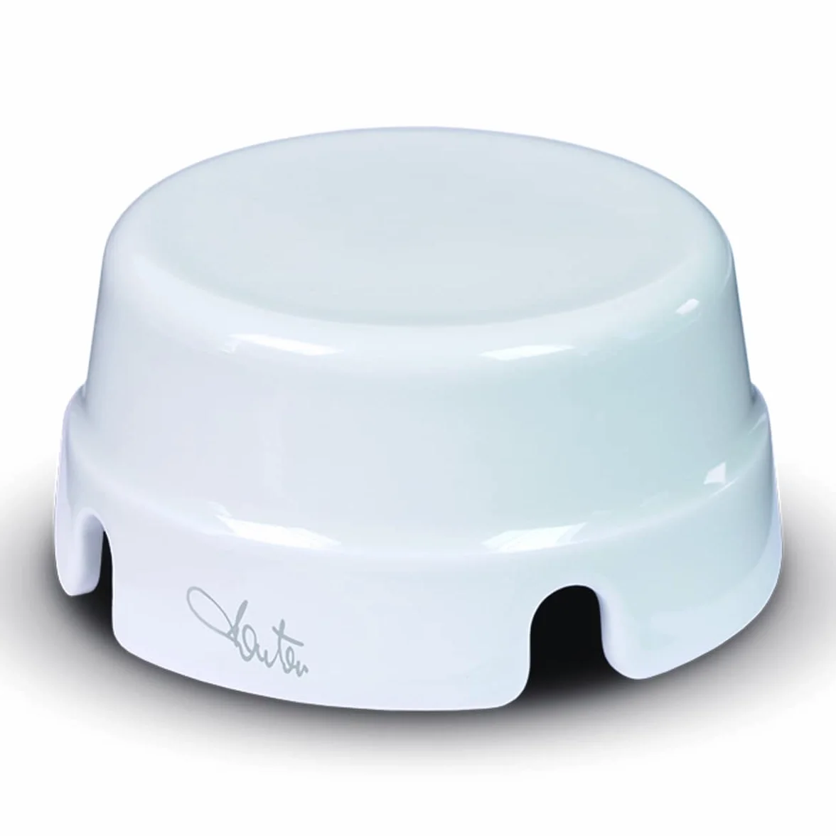 FANTON Caja de derivación de cerámica Ø 80 mm color blanco vintage para instalaciones retro caja redonda de porcelana 84033