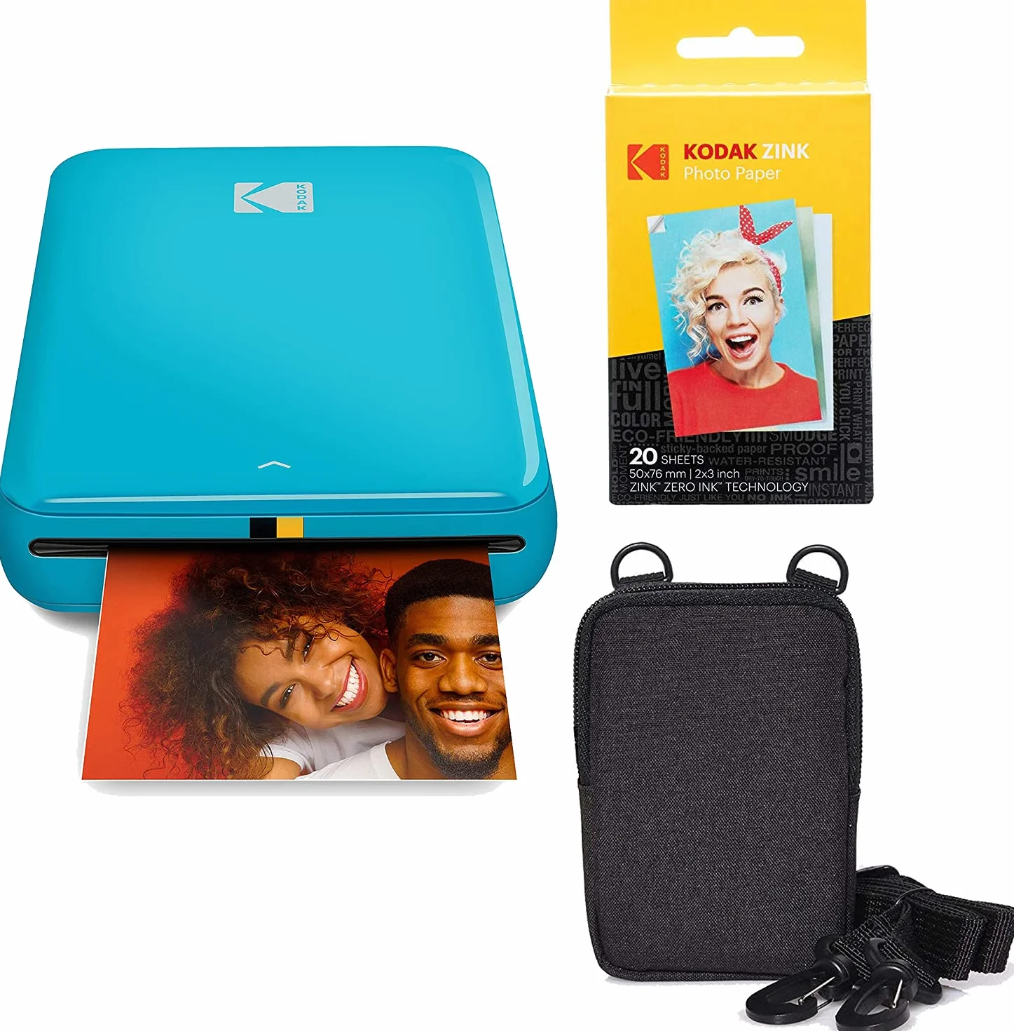 Kodak Step Impresora Móvil com Tecnologia Zink (Azul) Kit de Viaje