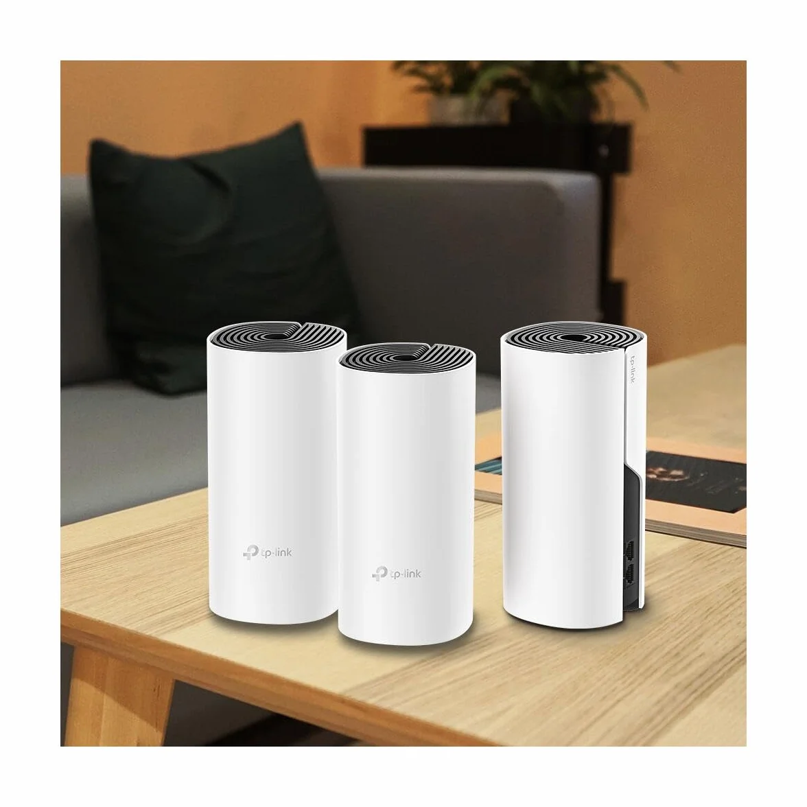 TP-Link Deco M4 (3-Pack) - Mesh Wi-Fi AC1200, Cobertura de hasta 370 m², se Adapta a Pisos y hogares de Varias Plantas, Modos de Trabajo múltiple, 2 x Puertos Gigabit por Unidad