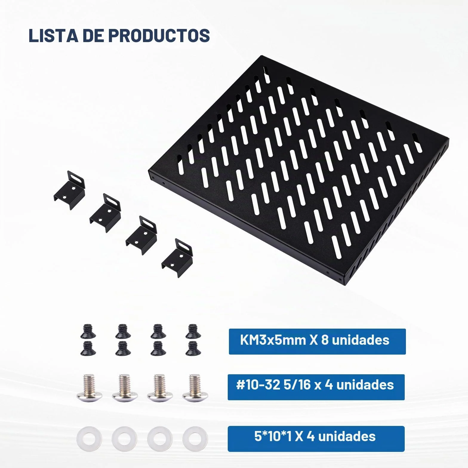 GeeekPi - Estantería para Rack de 25 kg de Alto Rendimiento para Armario de Red DeskPi RackMate T2, diseño Perforado, Capacidad de Carga de 25 kg, Color Negro