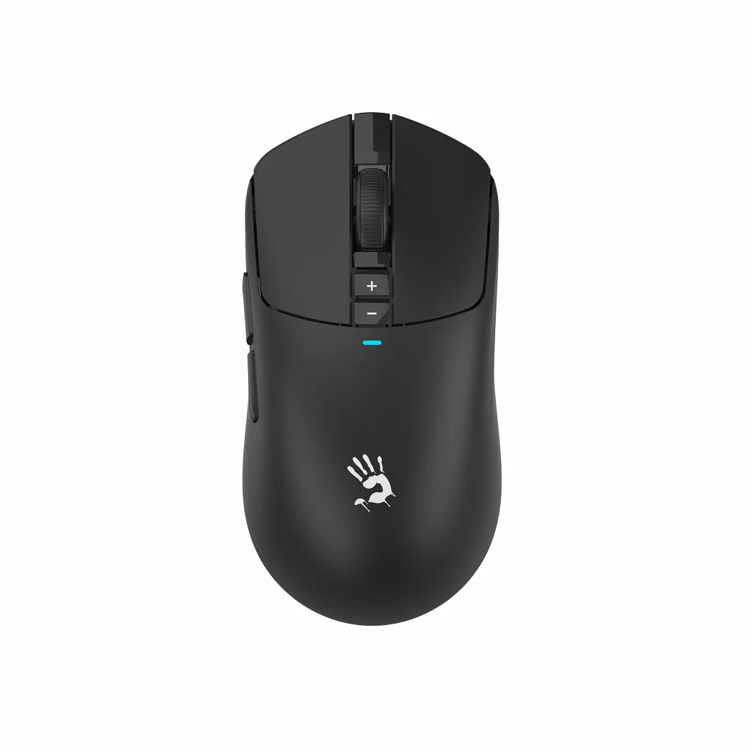 Bloody R72 - Ratón ultra inalámbrico para juegos 20000 CPI, sensor óptico de 1 ms, baja latencia, modo dual USB e inalámbrico, color negro
