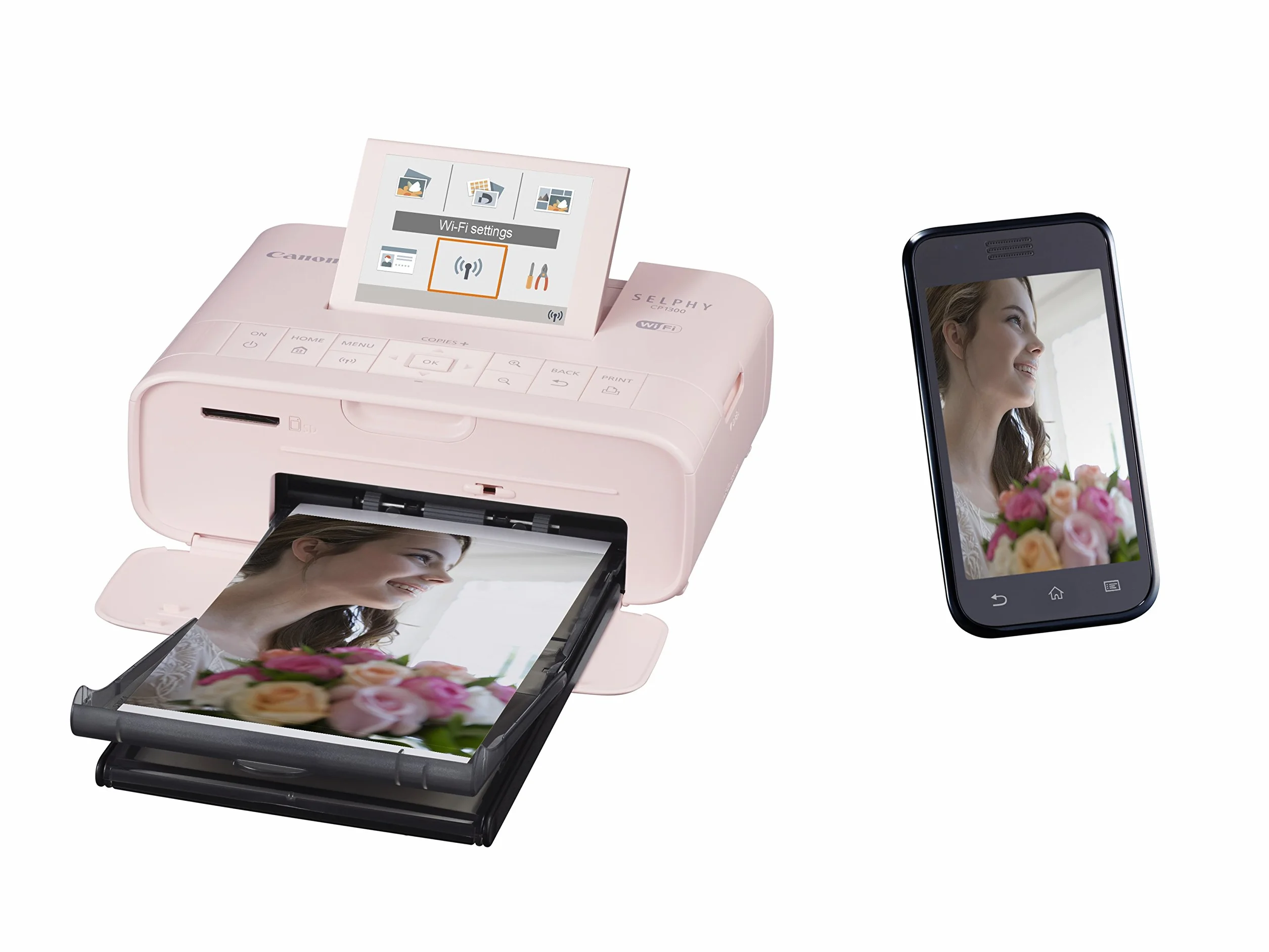 Canon Selphy CP1300 - Impresora fotográfica compacta, Color Rosa