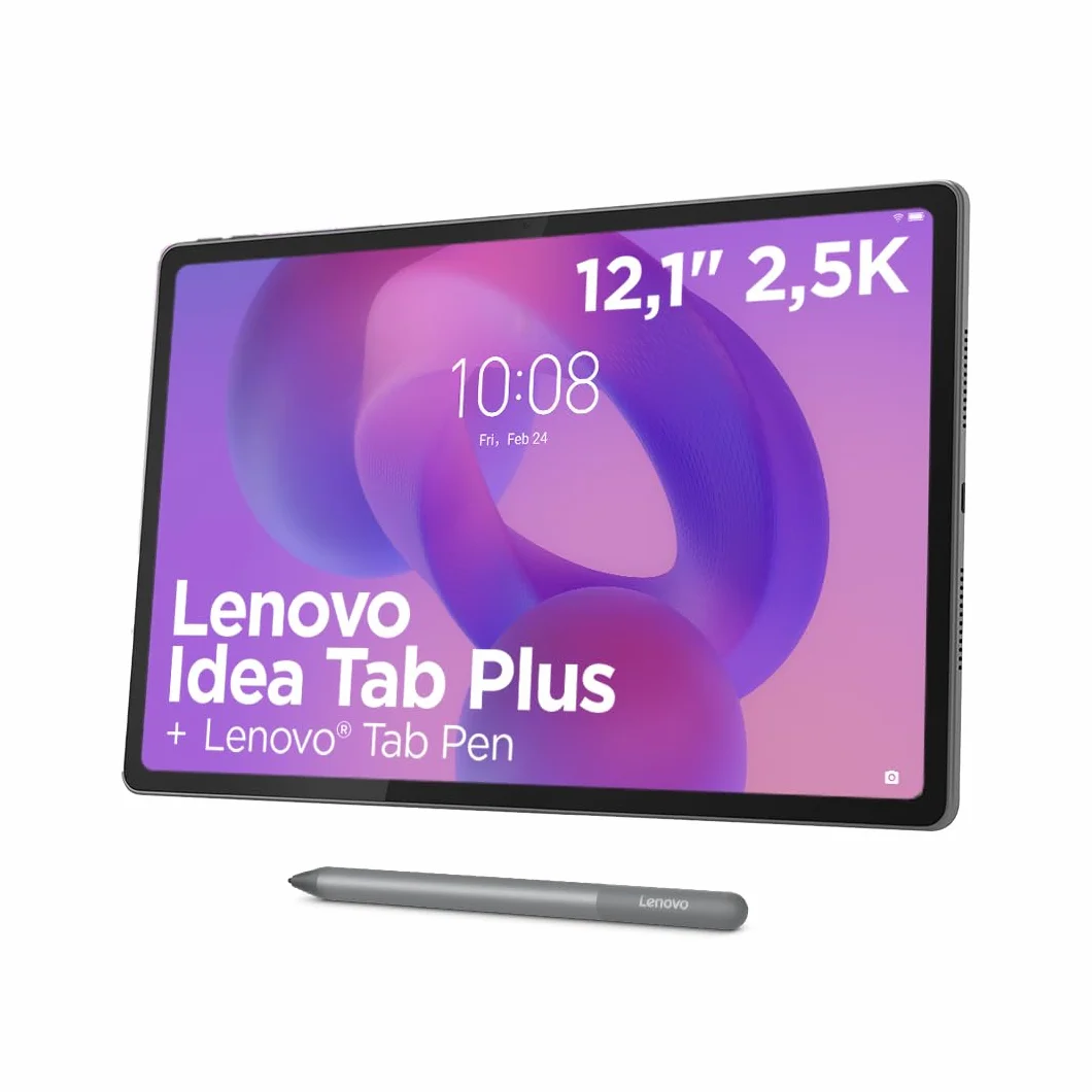 Lenovo Idea Tab Plus Tablet 12.1" 2.5K 12GB RAM 256GB MediaTek Dimensity 6400 90Hz Android 15 Luna Grey