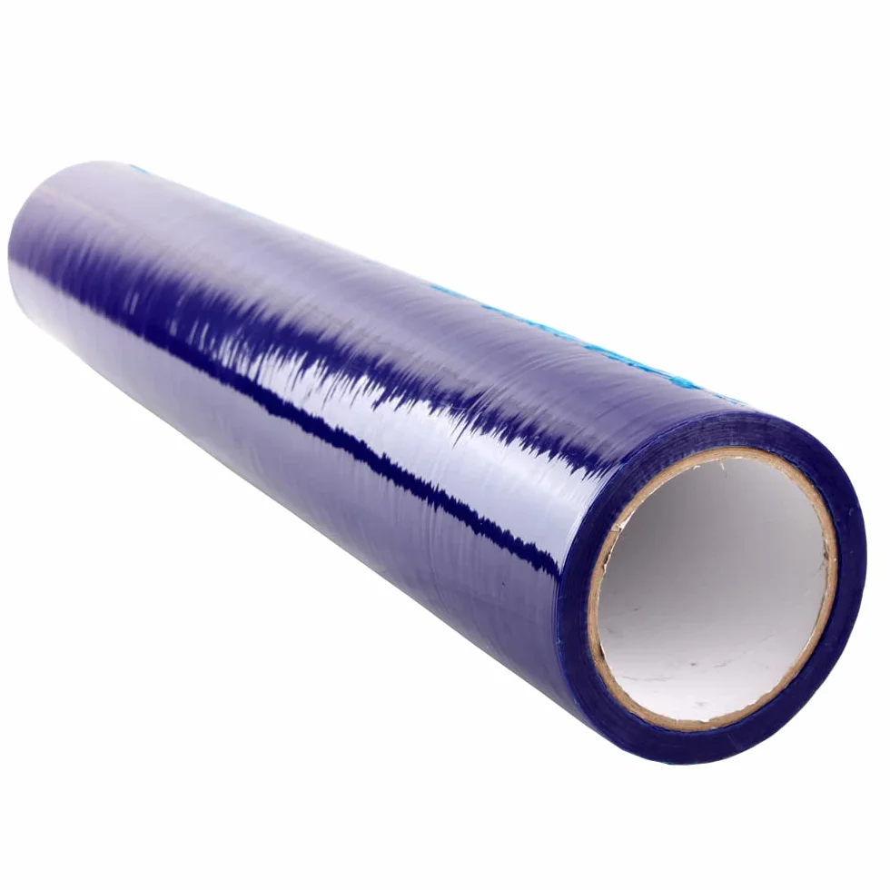 ALETO Protector de suelo autoadhesivo transparente para alfombras 100 m azul