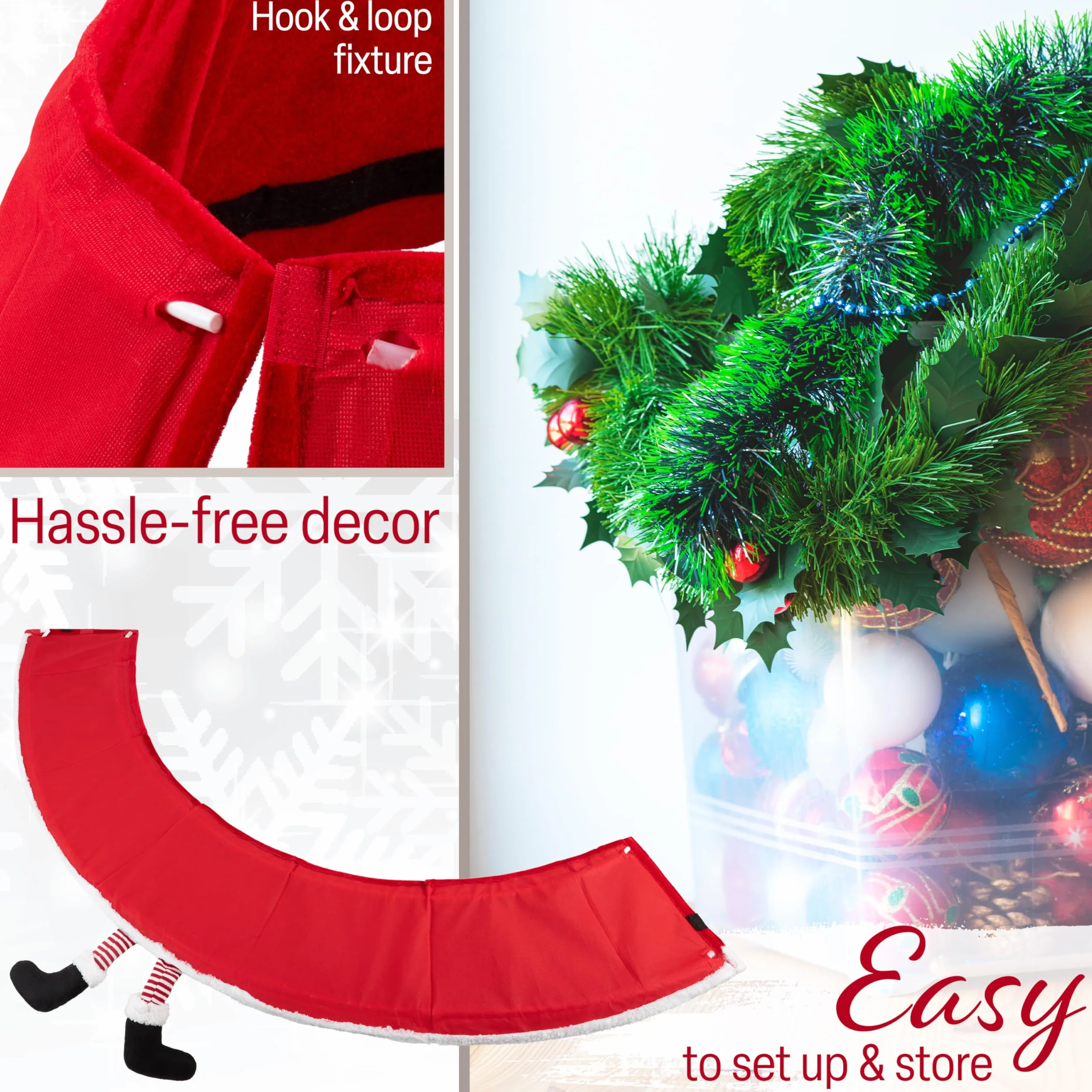 Deco Express Falda de Árbol de Navidad Cubre Arbol Navidad 42x56 cm Varios Diseños