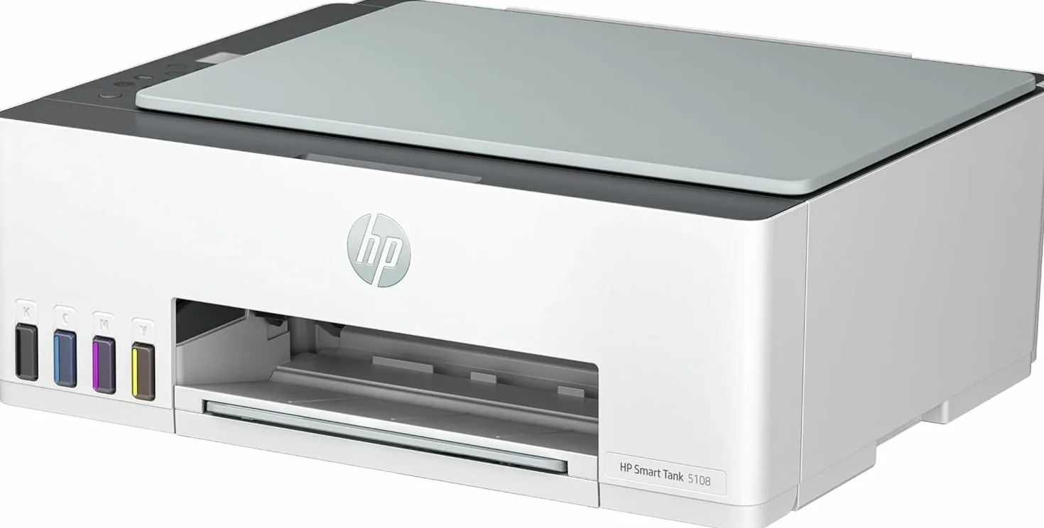 HP Impresora Multifunción Tinta Smart Tank 5108 Wi-Fi, con depósito Recargable, Incluye Tinta para Imprimir hasta 3 años
