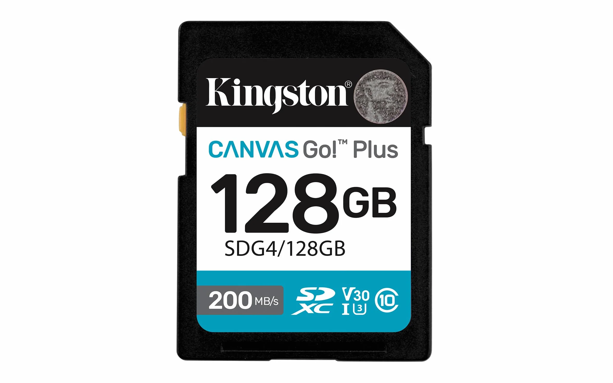 Kingston Canvas Go Plus SDXC Tarjeta de Memoria Gen4 200MB/s C10 UHS-I U3 V30 128GB-SDG4/128GB