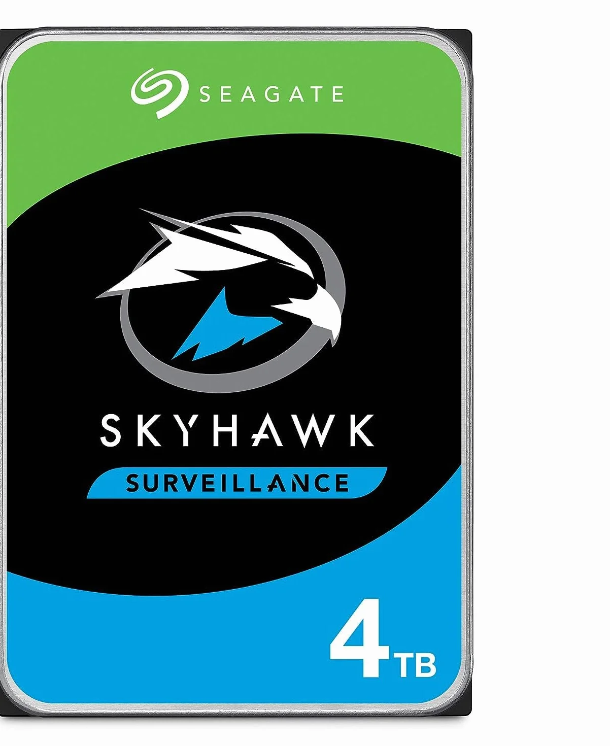 Seagate SkyHawk, 4 TB, Disco Duro Interno De Vigilancia, HDD, 3.5" SATA 6 GB/s, Caché 256 MB, DVR, Sistema de cámaras de seguridad NVR y 3 años de servicios Rescue (ST4000VX016)