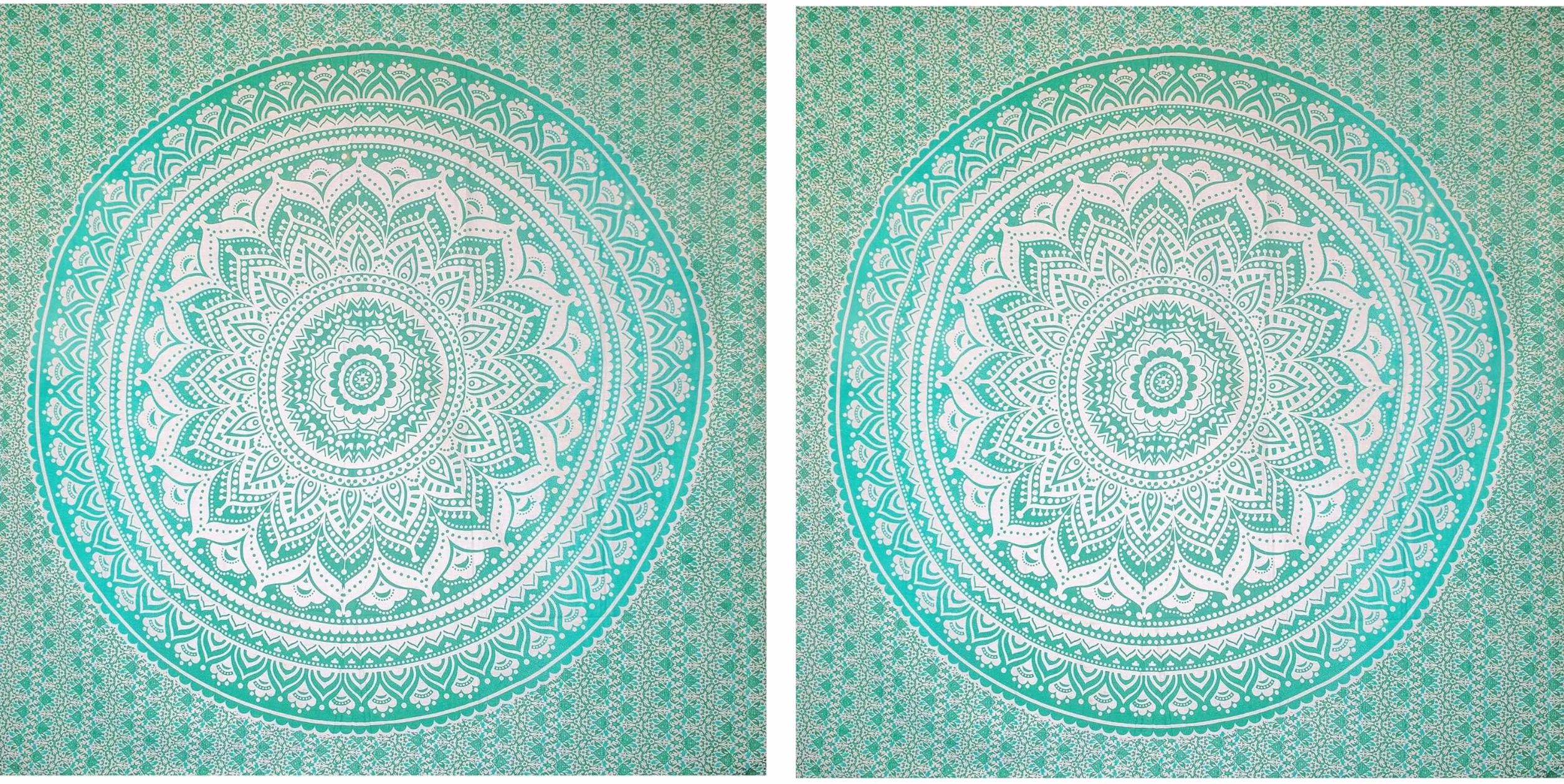 BRICOMIRAS Tapiz de Playa Grande antiarena Mandala 2X Verde