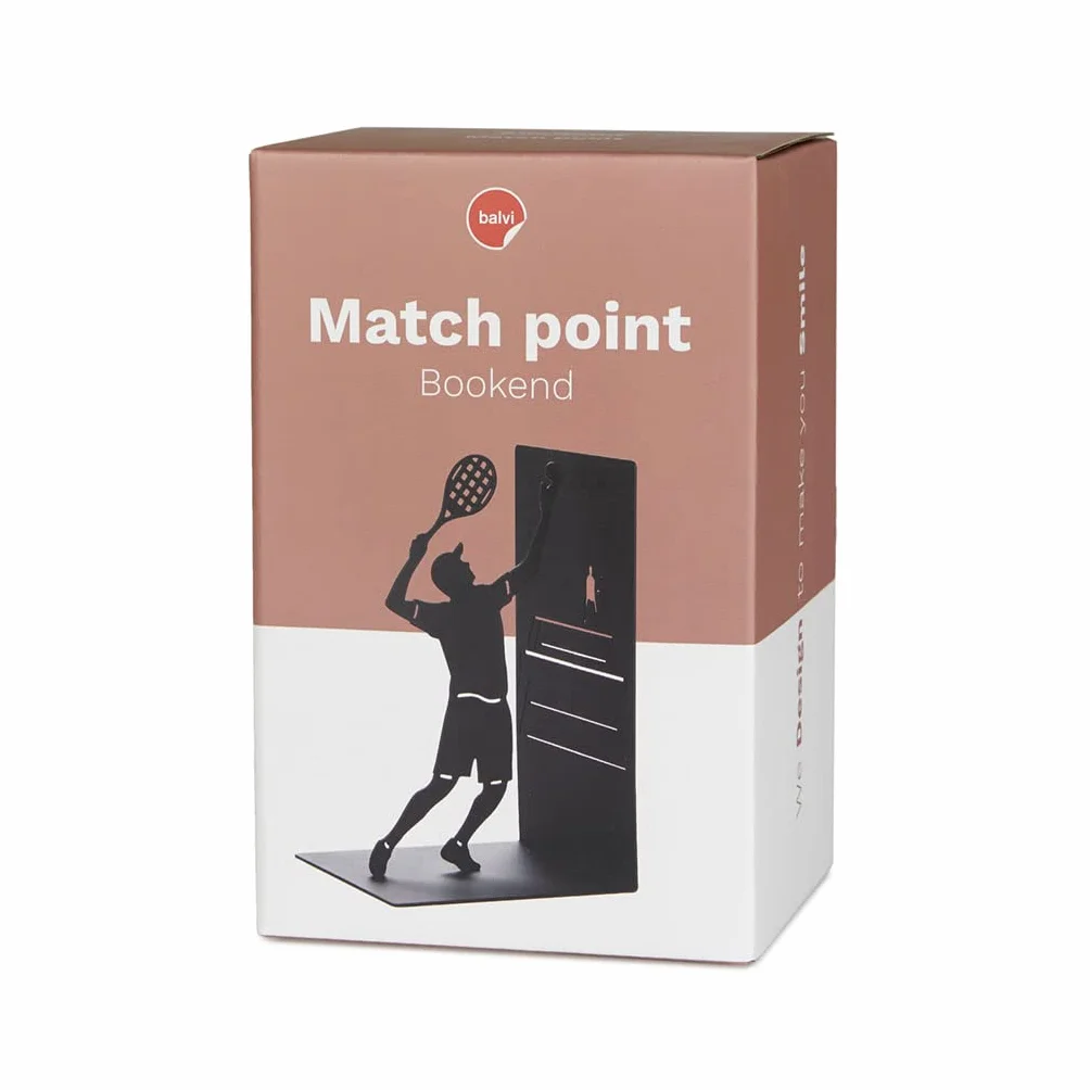 Balvi Sujetalibros Match Ball Negro Soporte para Estantería