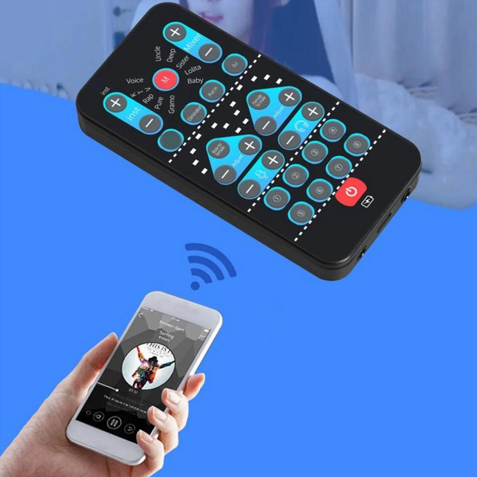 Cambiador de Voz de Mano, Tarjeta de Sonido de Mano, Dispositivo Cambiador de Voz Mini con 8 Efectos de Sonido Fijos, Dispositivo Cambiador de Voz Mini, Cambiador de Voz Ghostface