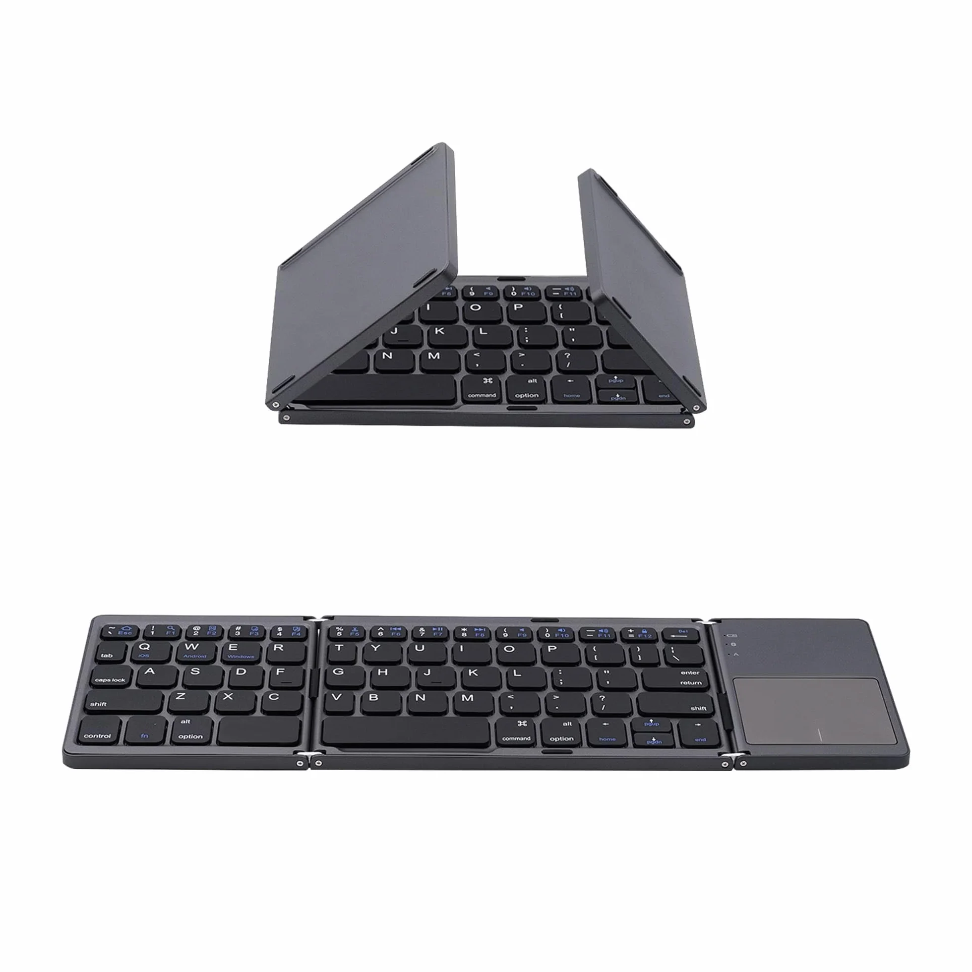 Mcbazel Teclado Bluetooth Plegable,Teclado Inalámbrico Portátil Ultra Delgado con Teclado Numérico, Compatible con Mac, iOS, Android, Windows