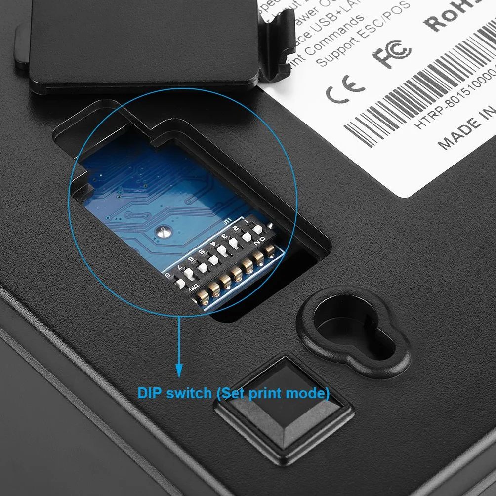 EXCELVAN Impresoras inalámbricas de Matriz WiFi 300mm/seg 80 mm Auto-Cut Impresora térmica Dot ESC/POS Wireless Thermal Receipt Impresora USB WiFi