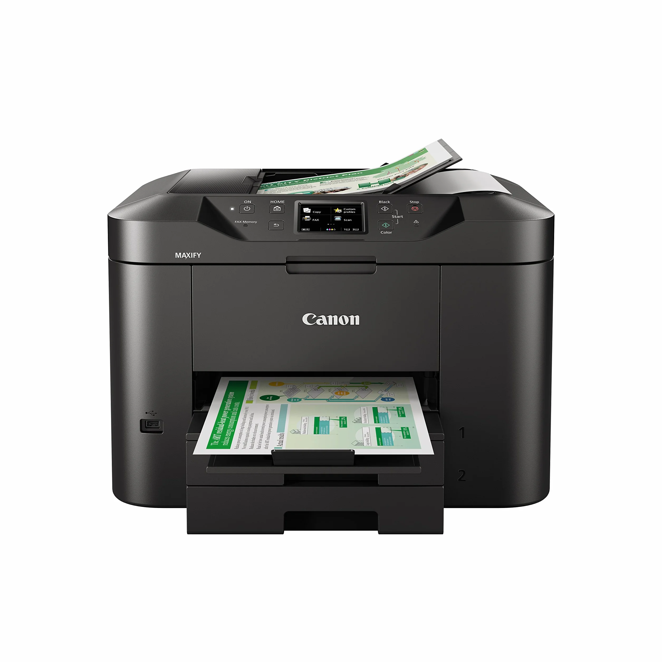 Canon MAXIFY MB2750 - Impresora de inyección de Tinta (2 Cassettes de 250 Hojas, Pantalla táctil TFT, 15,5 ipm en Color y 24 ipm en Blanco y Negro)