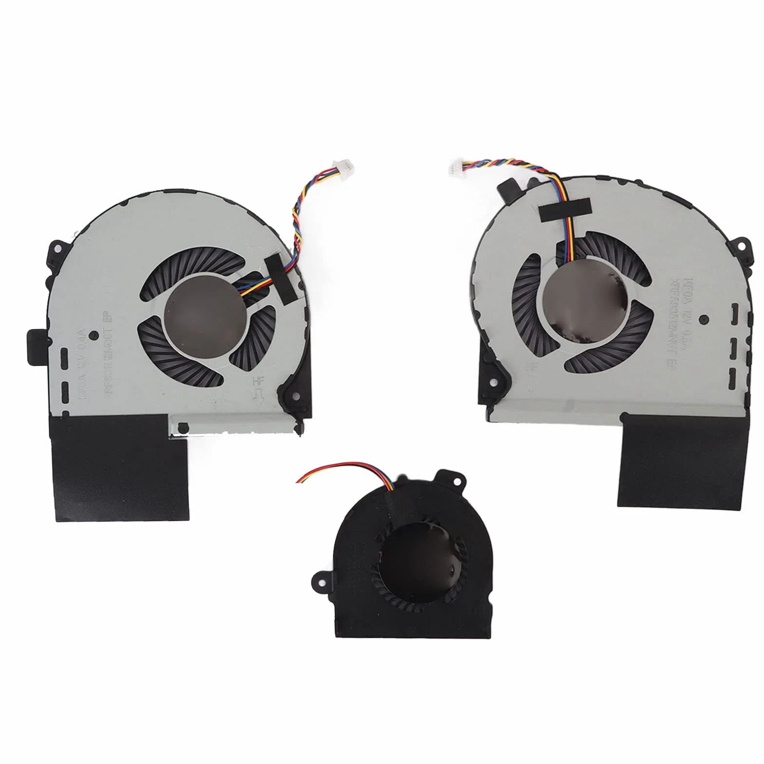 Cuifati 3 Uds CPU GPU Ventilador de Refrigeración de Repuesto para Portátil ASUS ROG Strix GL703GS GL703GS DS74 GL703, Ventilador Interno de 4 Pines para Portátil, Accesorios para