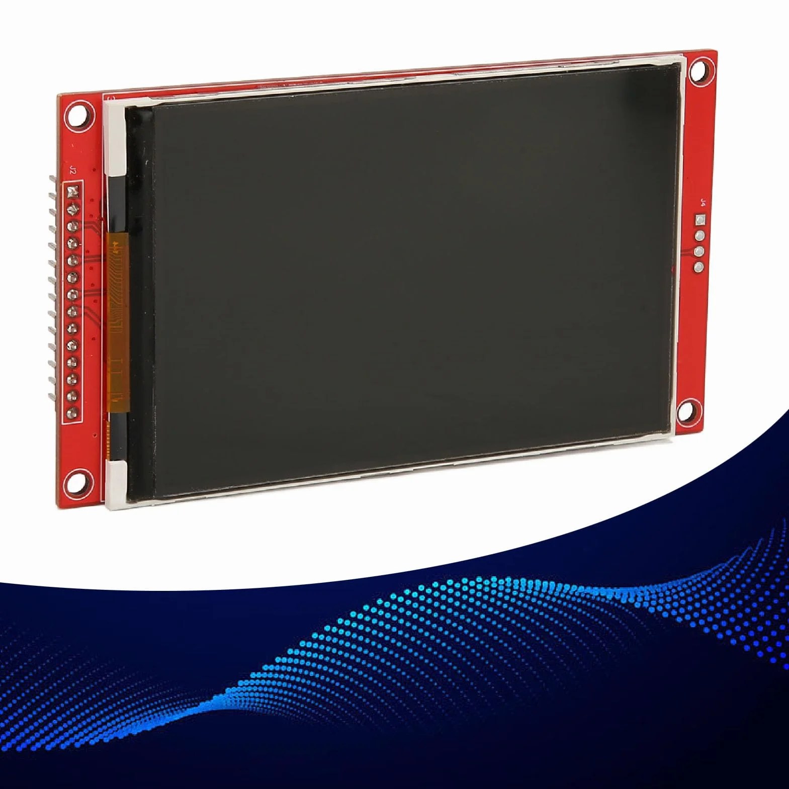 Denash Módulo de Pantalla LCD SPI TFT de 4 Pulgadas, Resolución HD 480x320 Controlador ILI9488 Interfaz Periférica Serie de 14 Pines, con Ranura para Tarjeta de Memoria y Programas de