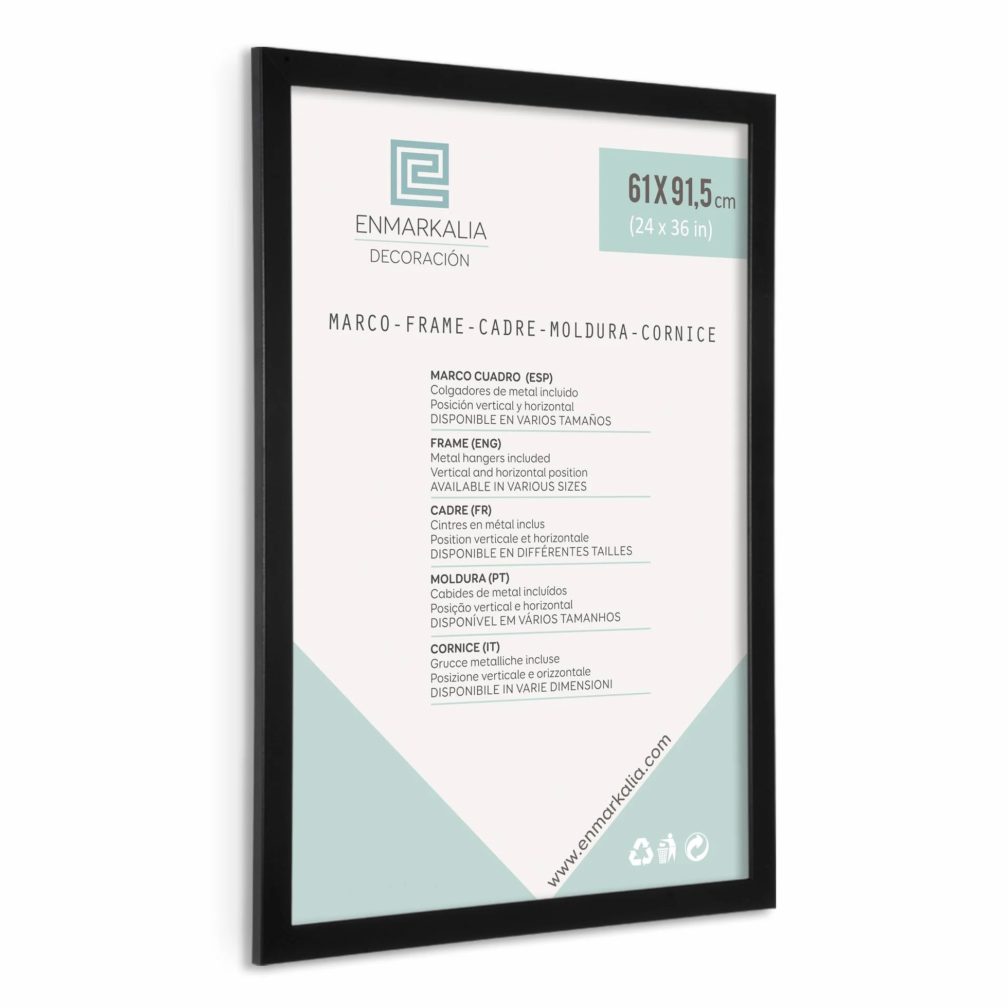 Enmarkalia Marco poster 61 x 91.5 cm Negro
