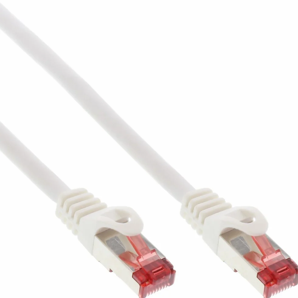 InLine 76440W - Cable de red S/FTP (PiMf), cat. 6, 250 MHz, PVC, cobre, blanco, 40 m