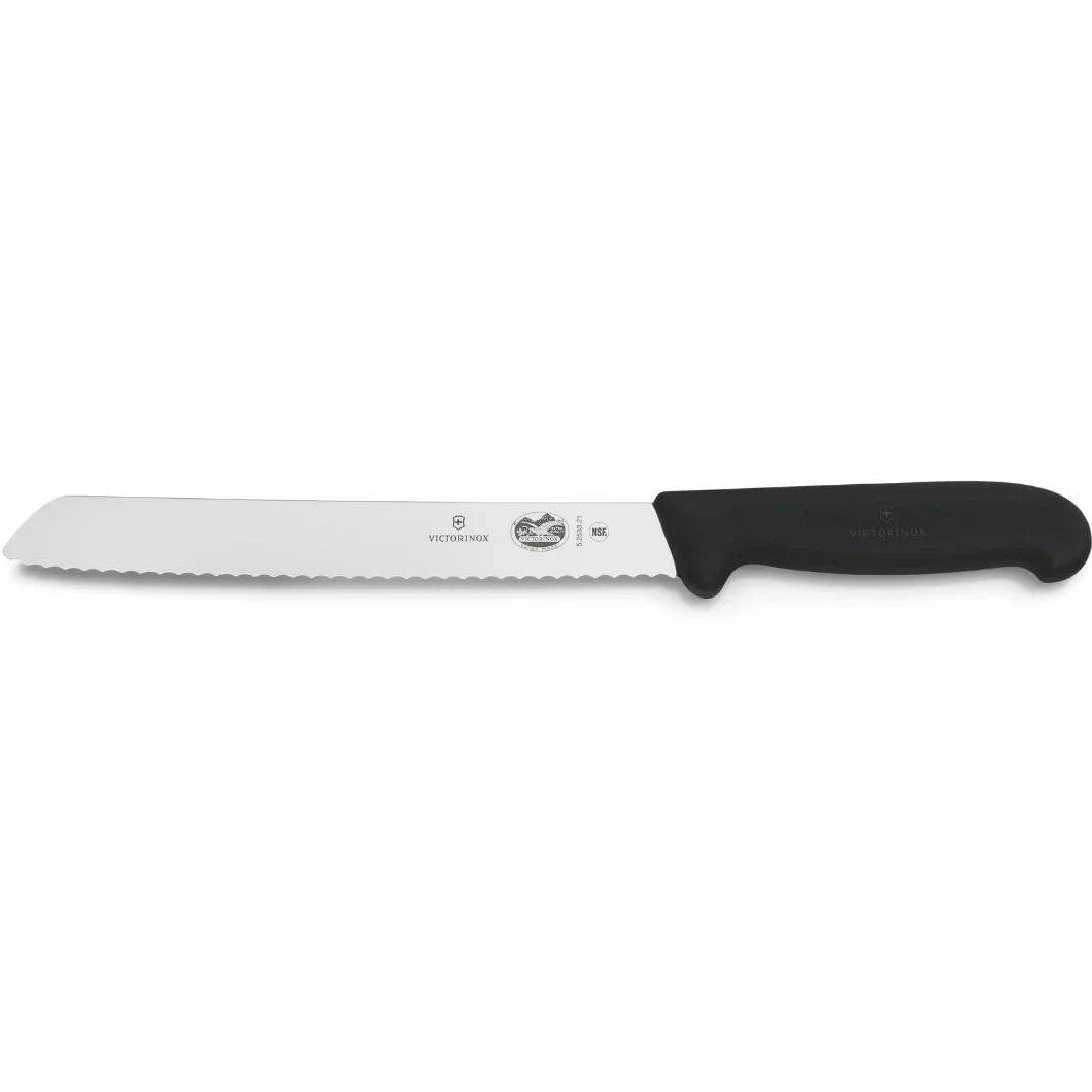 Victorinox Fibrox Cuchillo para pan con hoja dentada 21 cm acero inoxidable negro