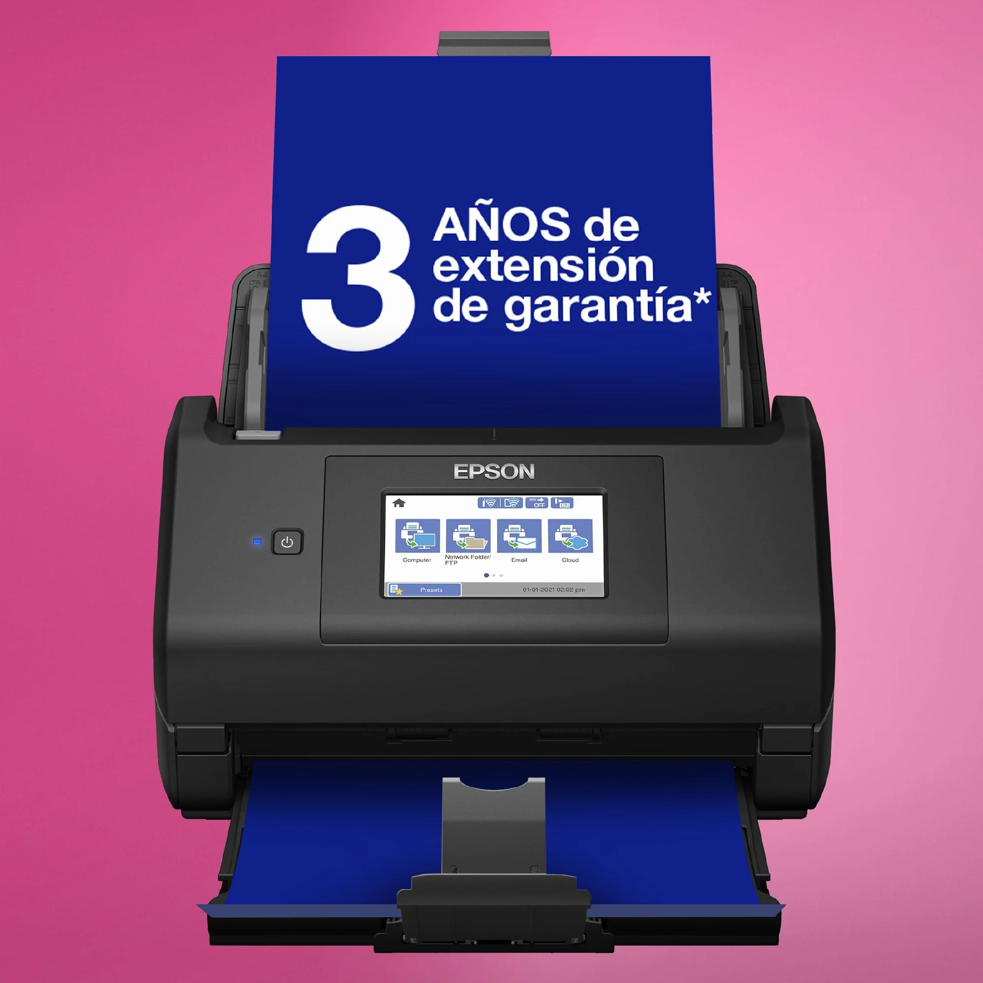 Epson - Workforce ES-580W, escáner de Documentos (sin PC, 35 páginas o 70 fotogramas por Minuto, hasta A4, escaneo a Doble Cara de una Sola Vez, orientación automática)