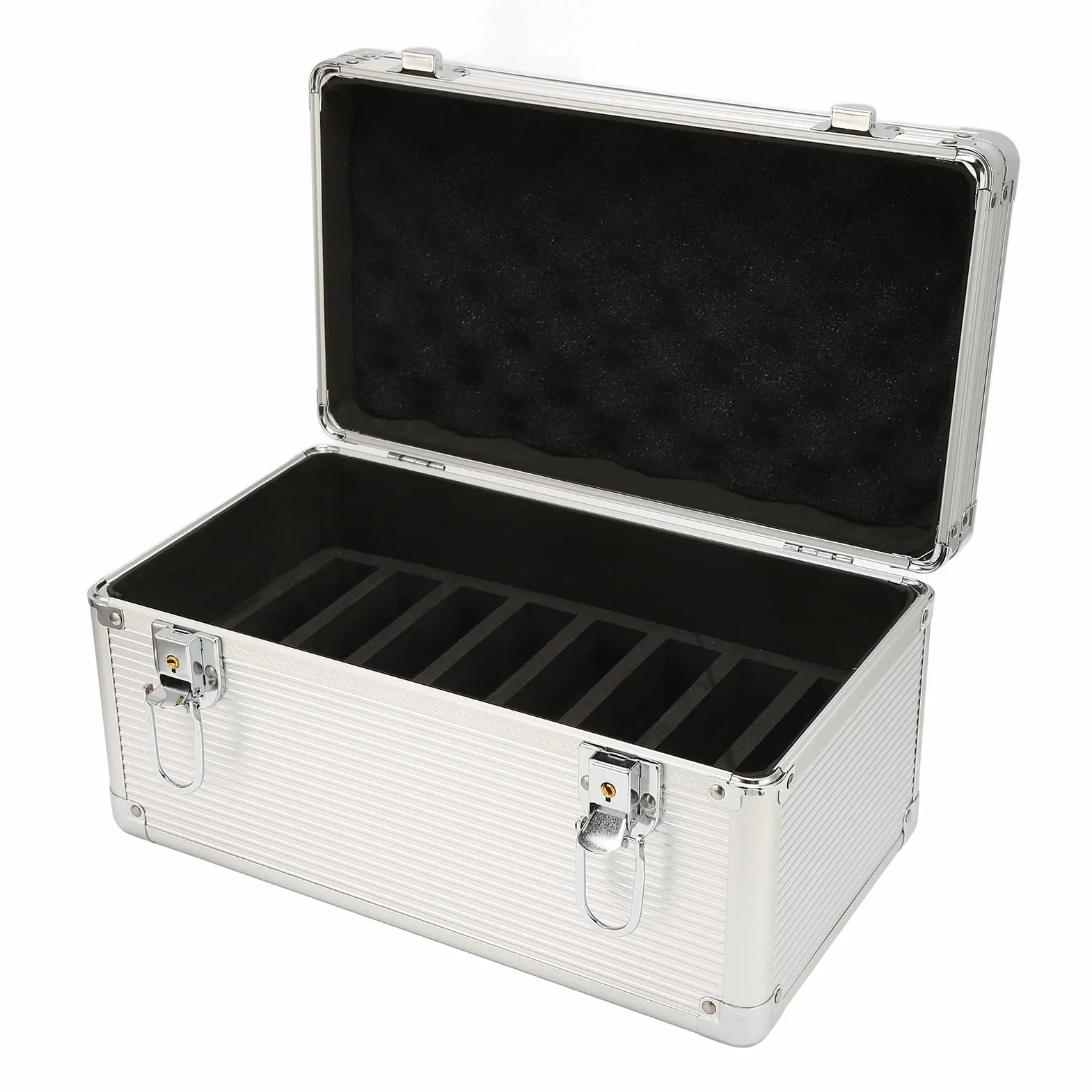 Caja de Almacenamiento de Disco Duro, Estuche de Protección de Disco Duro, Maleta de Protección a Prueba de Golpes de 10 Bahías, Esquina de Aleación de Aluminio con Bloqueo de Seguridad para Discos Du