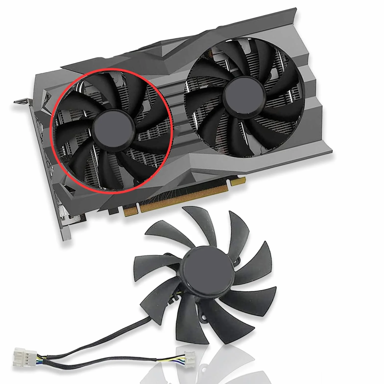 Ventilador GA92A2H 87mm 0.35A para tarjeta gráfica Zotac GeForce GTX 1660/1660 Ti/RTX 2060/2070 SUPER Mini (ventilador de tarjeta gráfica A)