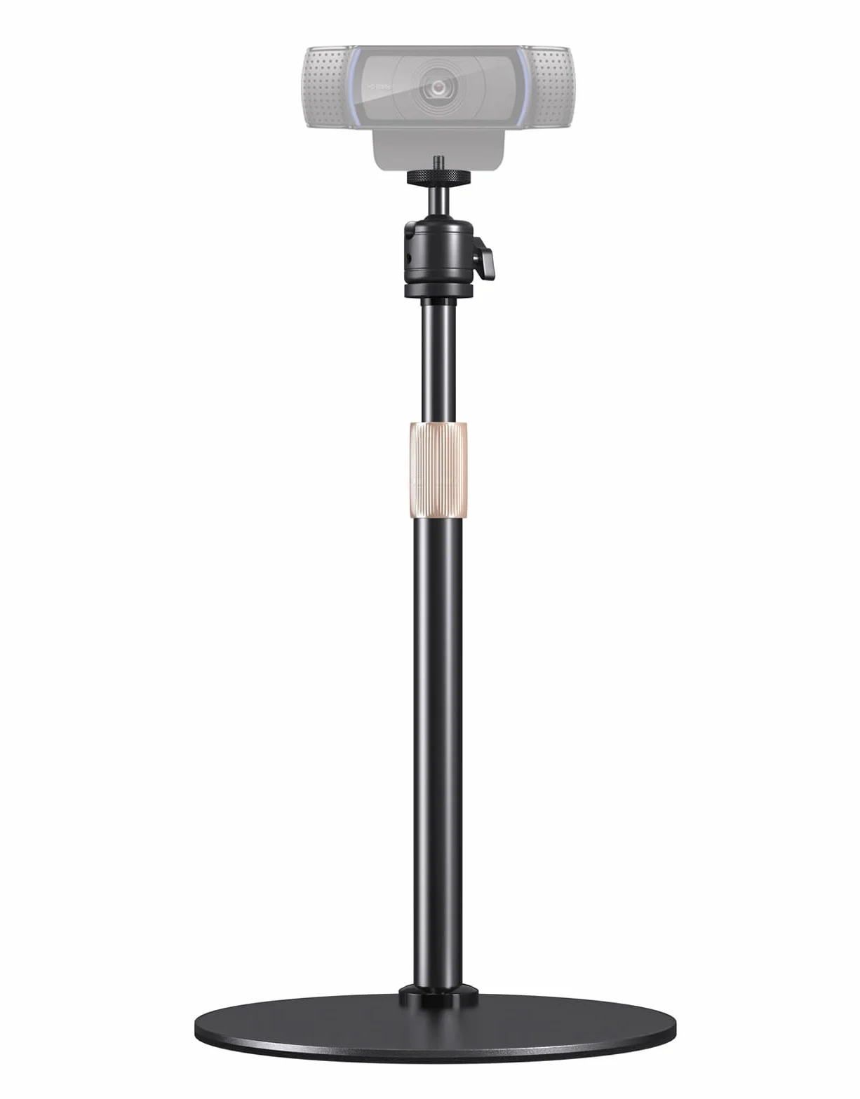 Soporte de trípode para cámara Web para Escritorio de Altura Ajustable y Giratorio de 360° Compatible con Logitech Webcam C922 C930e C920S C920 C615 C960 y BRIO y Otros Dispositivos con Rosca de 1/4