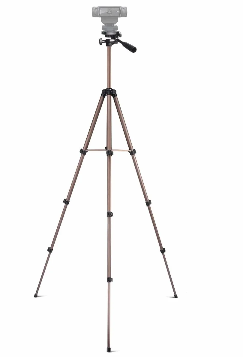 Soporte de trípode para cámara web, soporte para trípode de cámara compatible con cámaras web Logitech C920 Brio StreamCam C930 C922 C925 C615 - 125 cm de altura