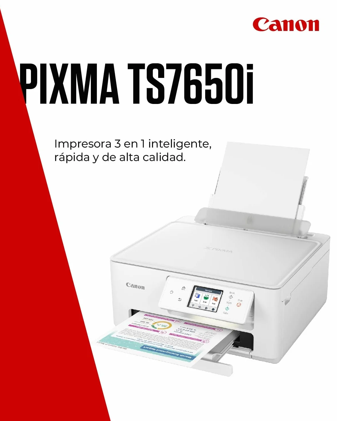 Canon PIXMA TS7650i – Impresora Multifunción para Uso Doméstico | Conexión Inalámbrica, Imprime Desde tu Smartphone | Impresoras con PIXMA Print Plan