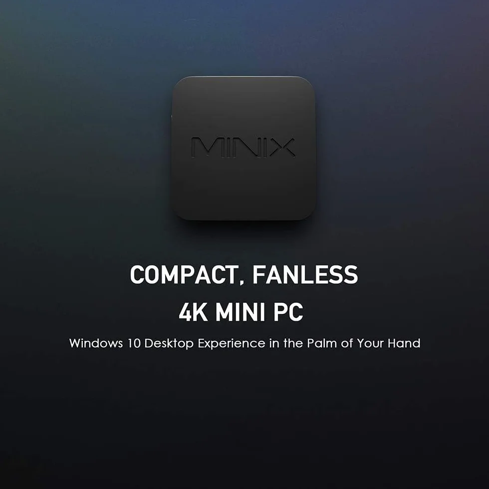 MINIX Z83-4 Plus/MAX 4 GB/64 GB Mini PC sin Ventilador, procesador Intel Cherry Trail [Wi-Fi de Doble Banda/Gigabit Ethernet/Doble salida/4K/Bluetooth/encendido automático]