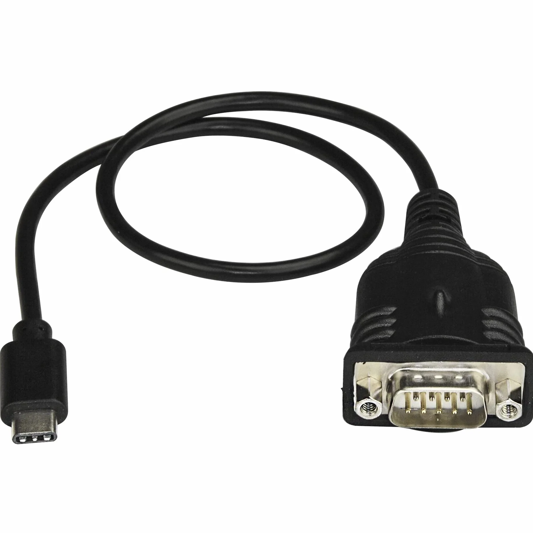 StarTech Adaptador USB-C a Serie DB9 RS232 - Cable Conversor (ICUSB232C) | Cable USB-C a serie, Conector DB9, Negro