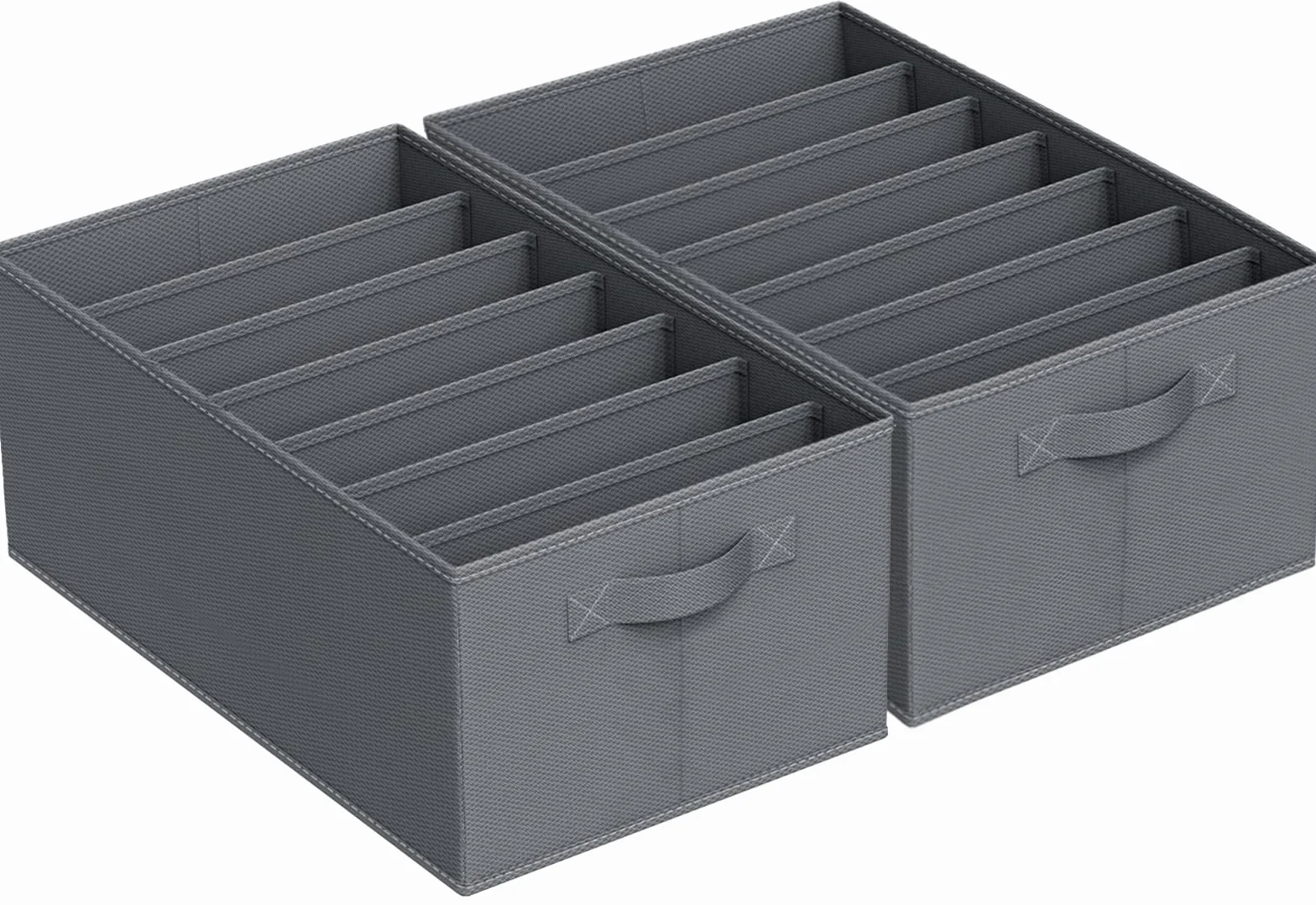 Niviy Organizador Armario Ropa Caja Ordenar Pantalones Plegable para Jeans,Bufanda,Camisetas Separadores De Cajones con 7 Compartimentos 44x30x20cm 2PCS