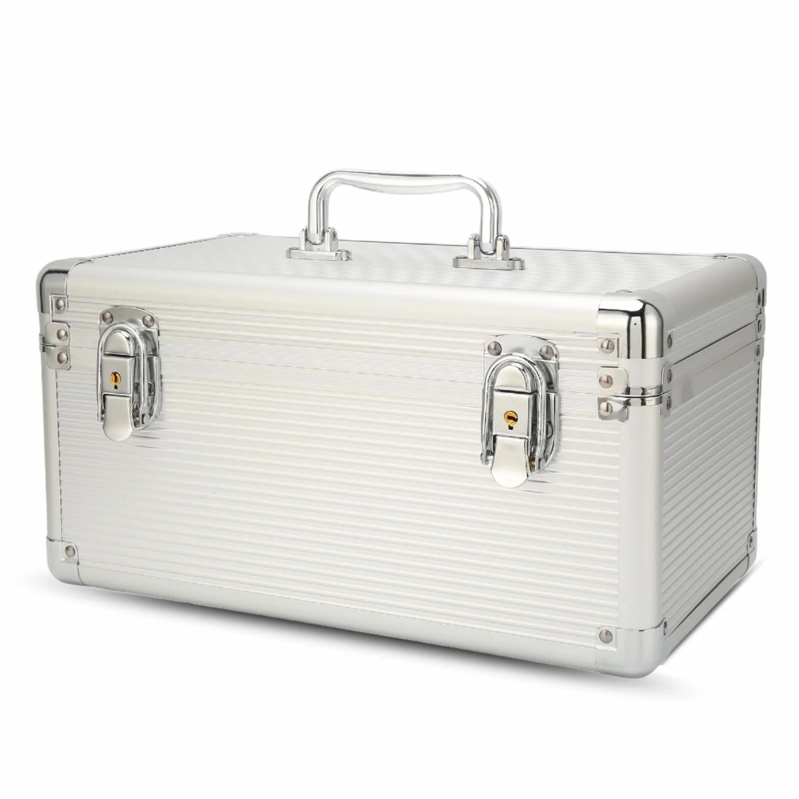Caja de Almacenamiento para Disco Duro de 3,5", Maleta con Caja de Almacenamiento para Disco Duro con 10 Bahías, Estuche de Transporte para Disco Duro Externo con Diseño de Bloqueo de Seguridad
