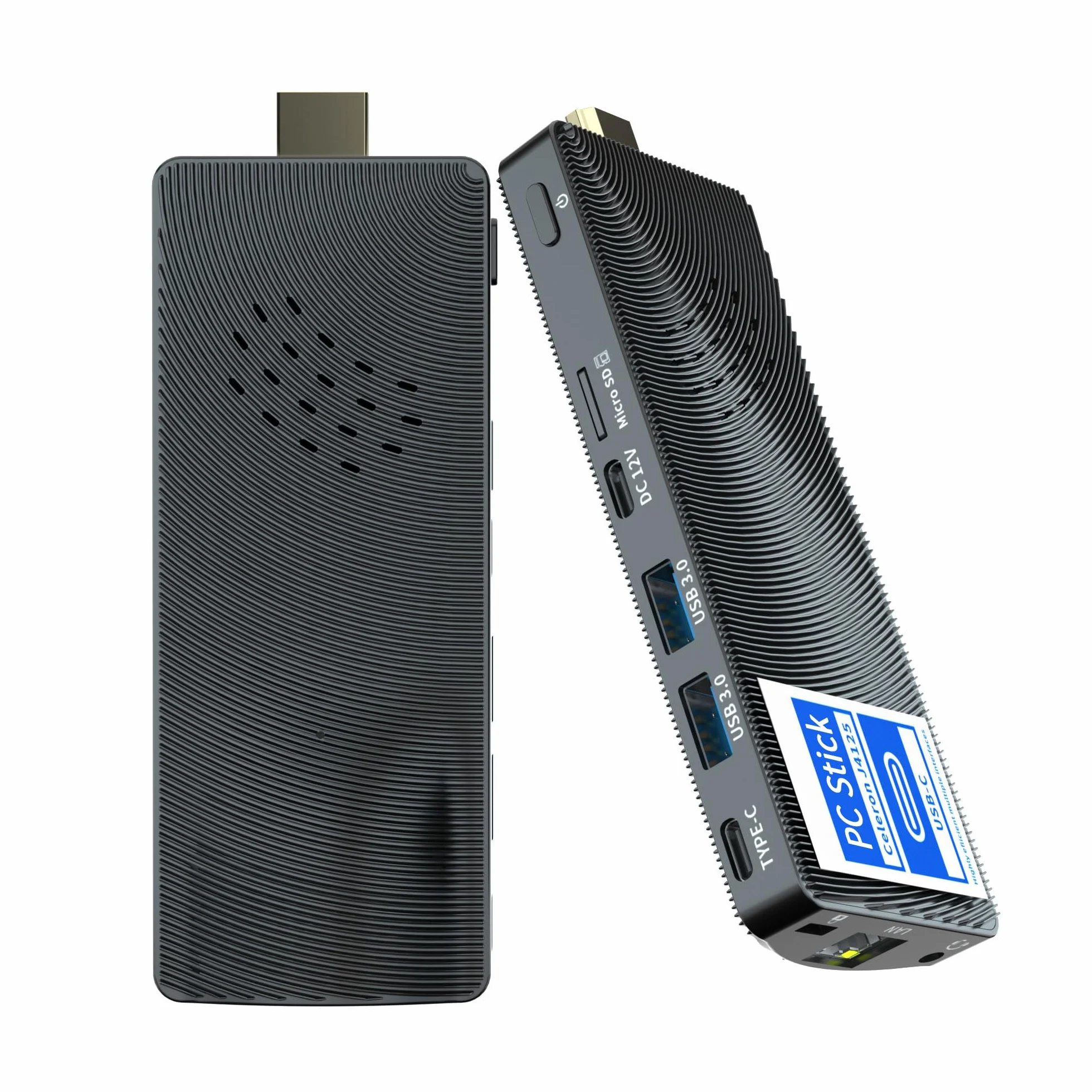 Bastoncilla, Win 11 8GB RAM 128GB eMMC Celeron J4115 2.7 GHz, PC sobremesa pasivo USB-C, USB 3.0 X 2, RJ45 Gigabit Ethernet 4K 60Hz, WiFi BT 5.2, HDMI 2.0 para oficina en casa empresarial