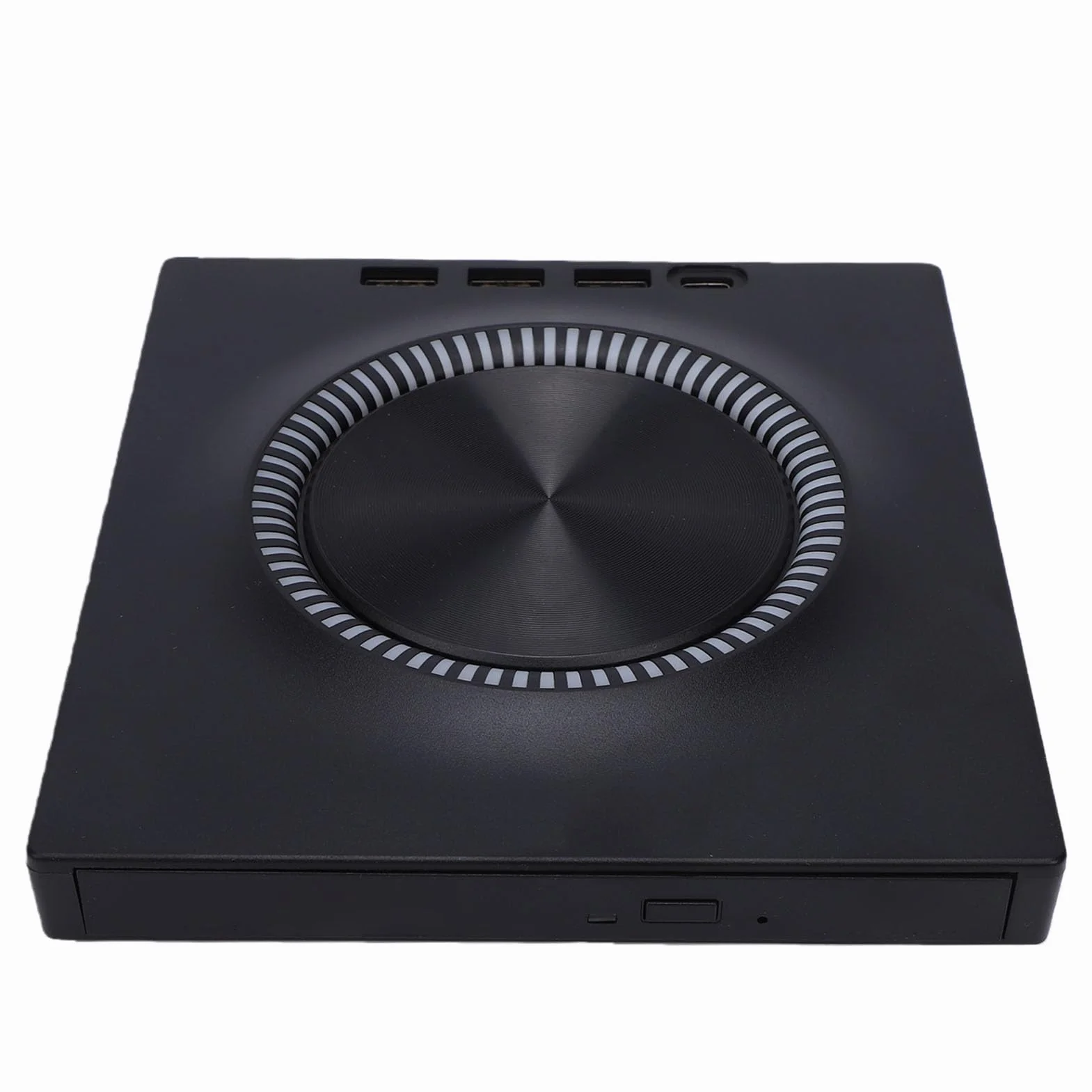 Jectse Unidad óptica Externa, 7 en 1 USB 3.0 y Grabadora de CD DVD Tipo C con 3 Puertos USB y Lector de Tarjetas, para PC Portátil de Escritorio
