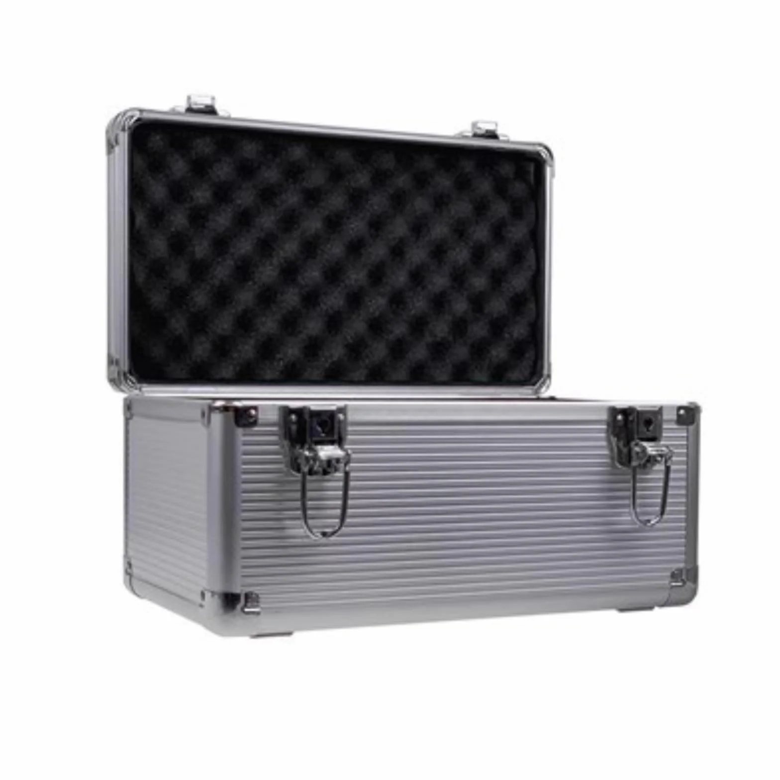 Maleta protectora para discos duros de 3.5 pulgadas, 10 bahías, con funda rígida de espuma, a prueba de golpes, caja de discos de aluminio