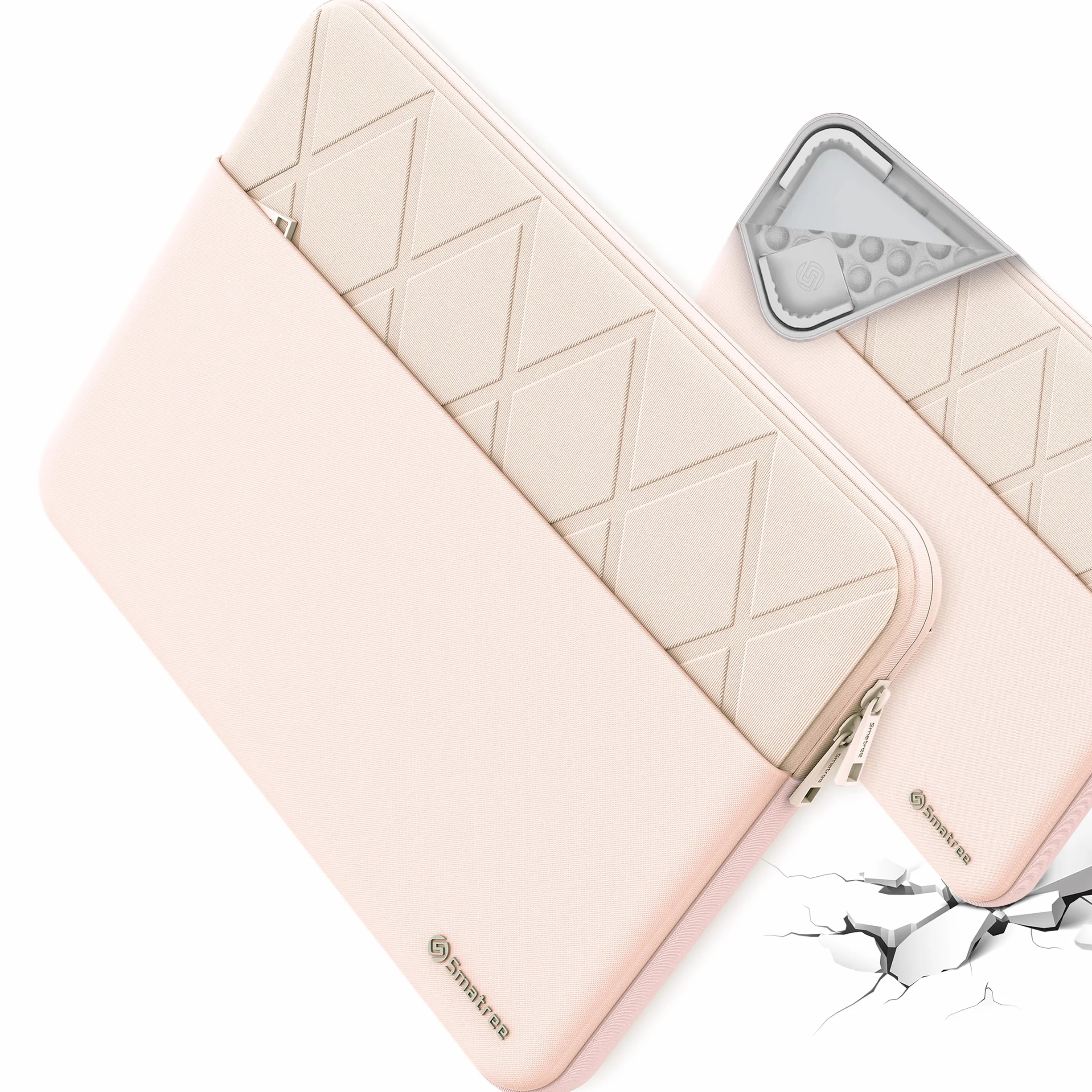 Smatree Funda para portátil Lenovo ThinkPad L15 Gen 4 de 15.6 pulgadas con bolsillo para accesorios, cremallera YKK, diseño patentado a prueba de golpes, color rosa (E602P)
