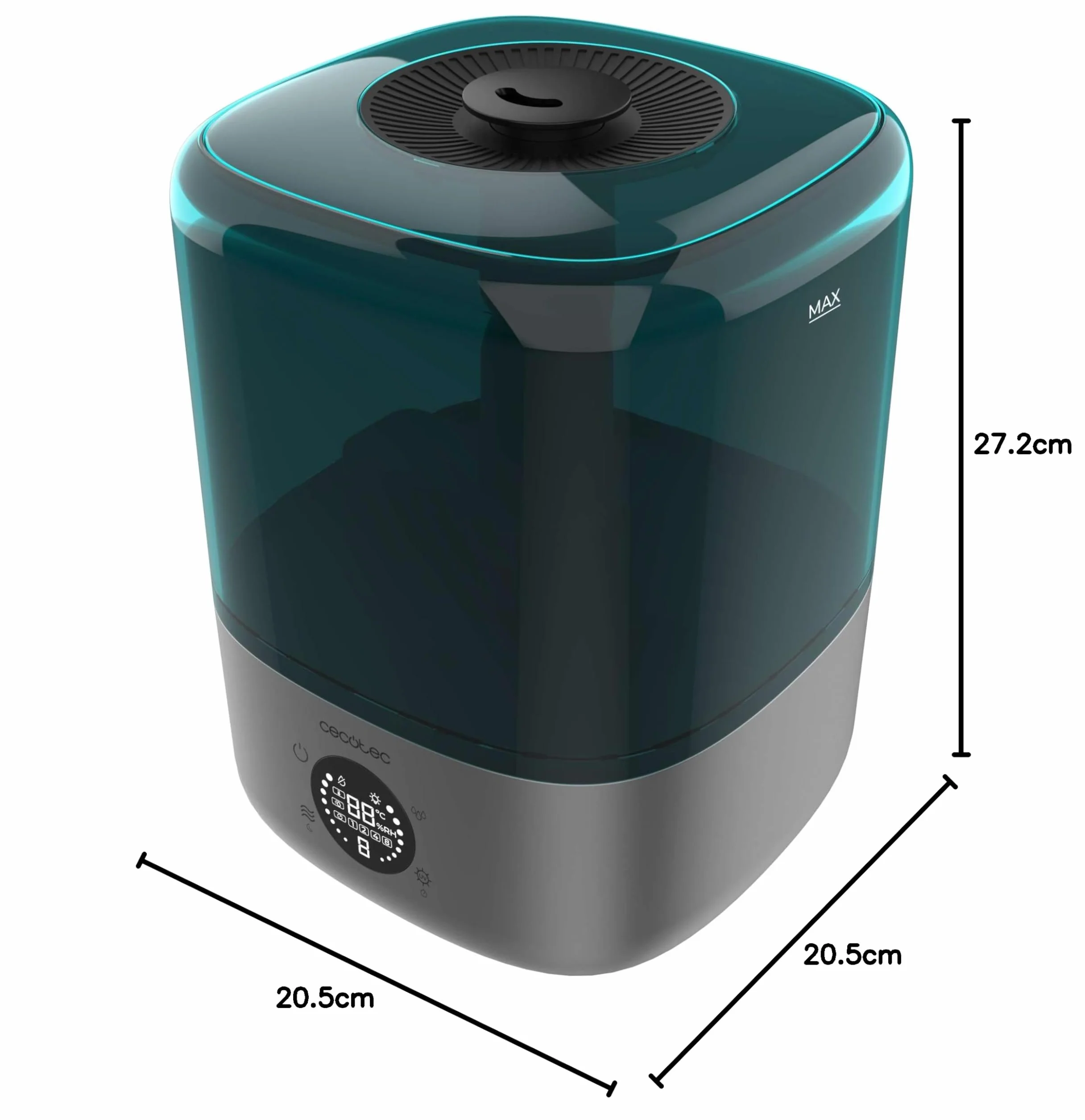 Cecotec Breezecare 2900 Smart Humidificador 25W 300ml/h 4,5L Pantalla Táctil Temporizador
