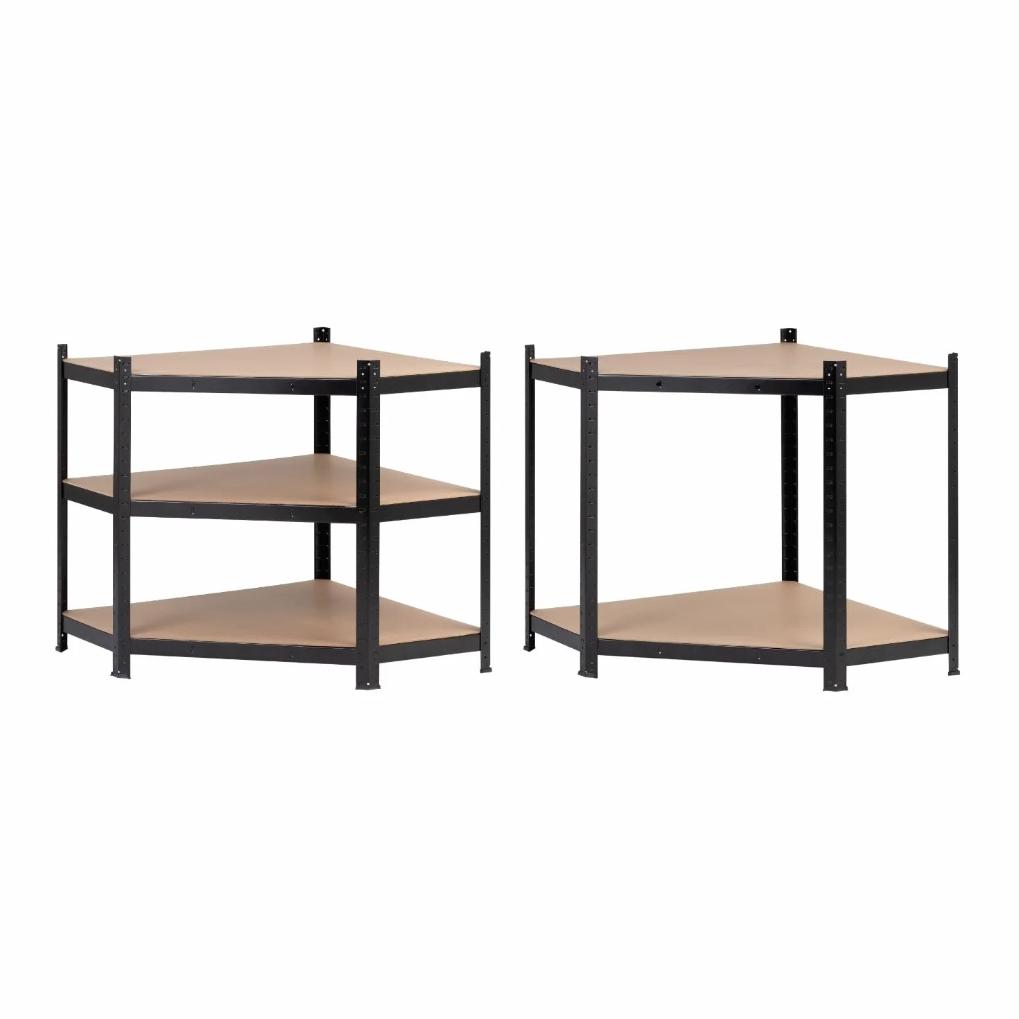 Estantería Modular Esquinera THINIA HOME, Acero y MDF Antihumedad, 5 Baldas Ajustables, Carga Máx. 875Kg, 80x40x56x180cm