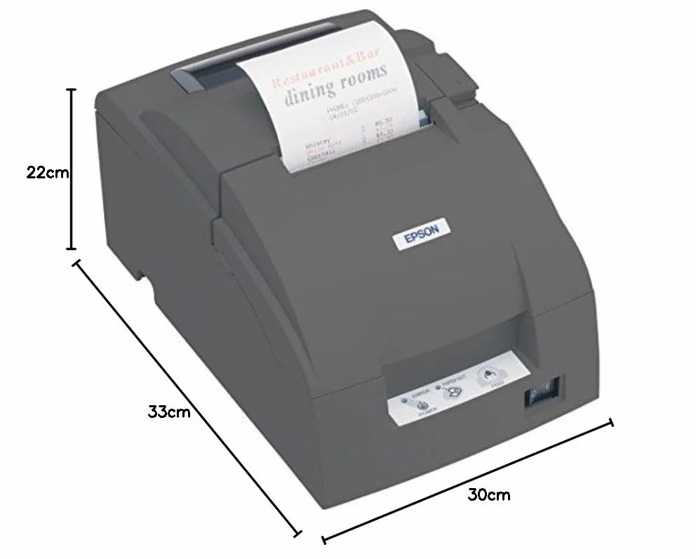 Epson TM-U220B (057BE) Matriz de punto - Terminal de punto de venta (Matriz de punto, 16 carácteres por pulgada, Negro, 64 dB, 83 mm, 76 mm)