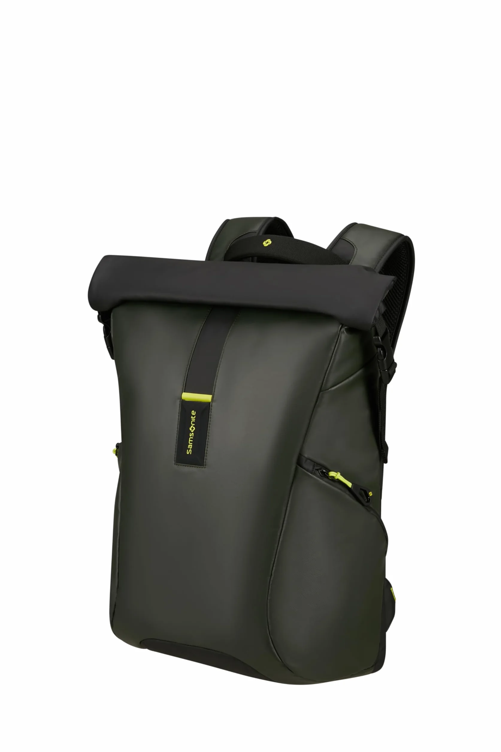 Samsonite Paradiver Light - Mochila Expandible con Cierre Enrollable para Portátil 17,3 Pulgadas, 49 cm, 25/35 L, Verde (Jungle Green)