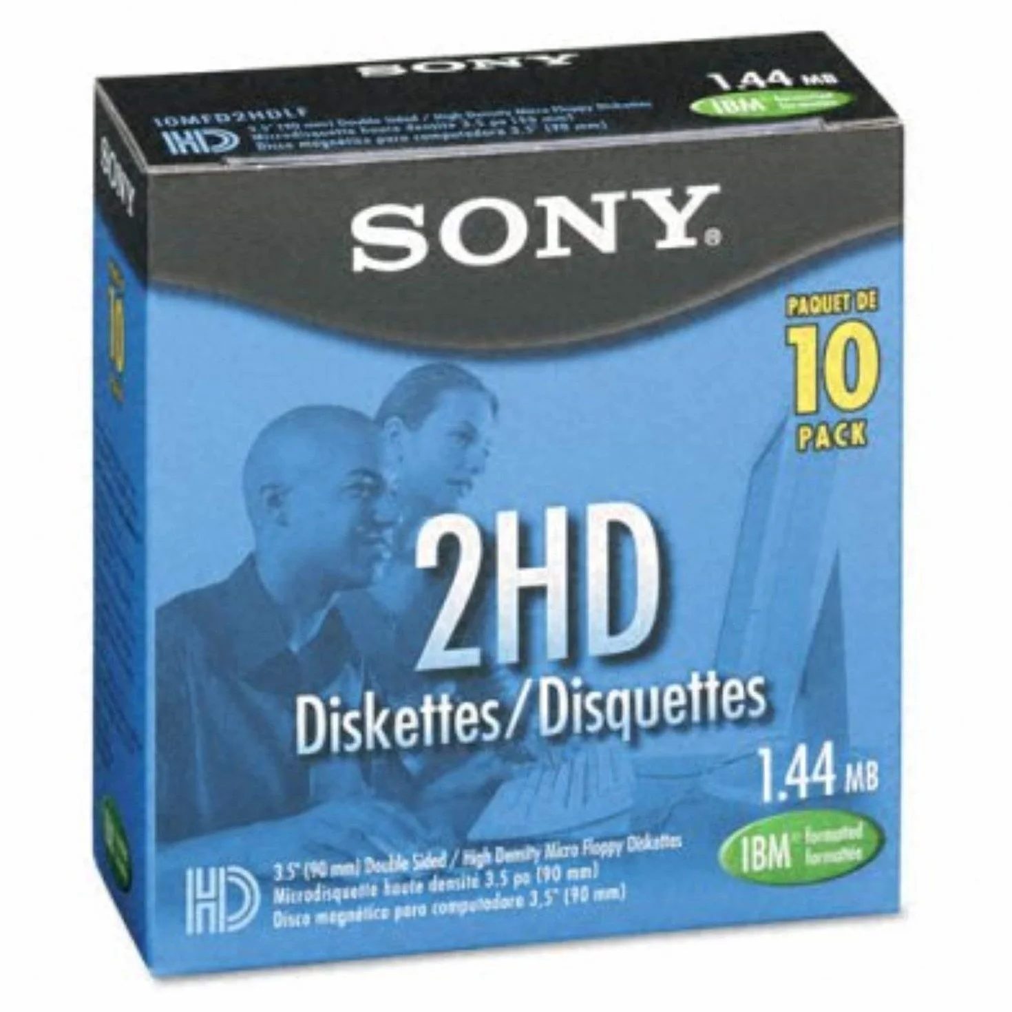 Sony 10MFD 1.44MB 3.5" Dos, 10pk 1.44MB - Disquetes (10pk, 1,44 MB, 8-88%, 10-60 °C, 8-90%)