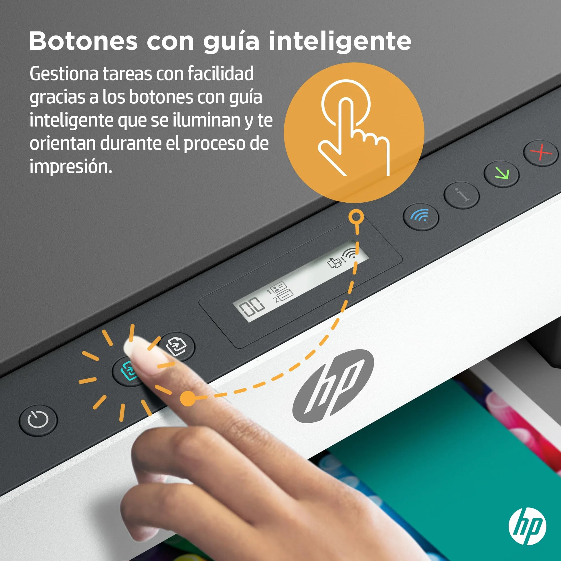 HP Smart Tank 6005, Impresora A4 Multifunción a Color, Inyección de Tinta, Wi-Fi de Doble Banda, Impresión automática a Doble Cara, Escáner, Copiadora, Smart App, Tinta incluida hasta 3 años