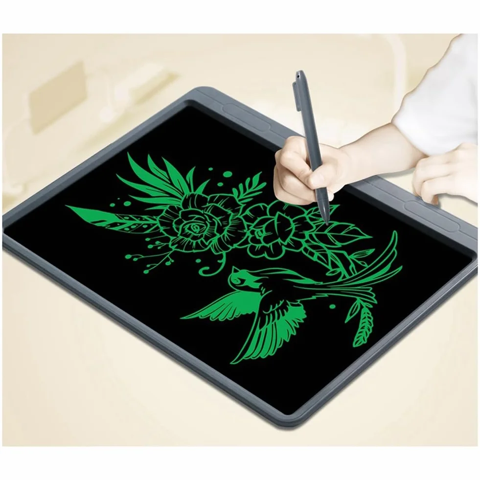 Mesa de escritura LCD de 21 pulgadas Mesa de dibujo para niños Pizarra de aprendizaje Pizarra de grafiti monocromática para escritura a mano
