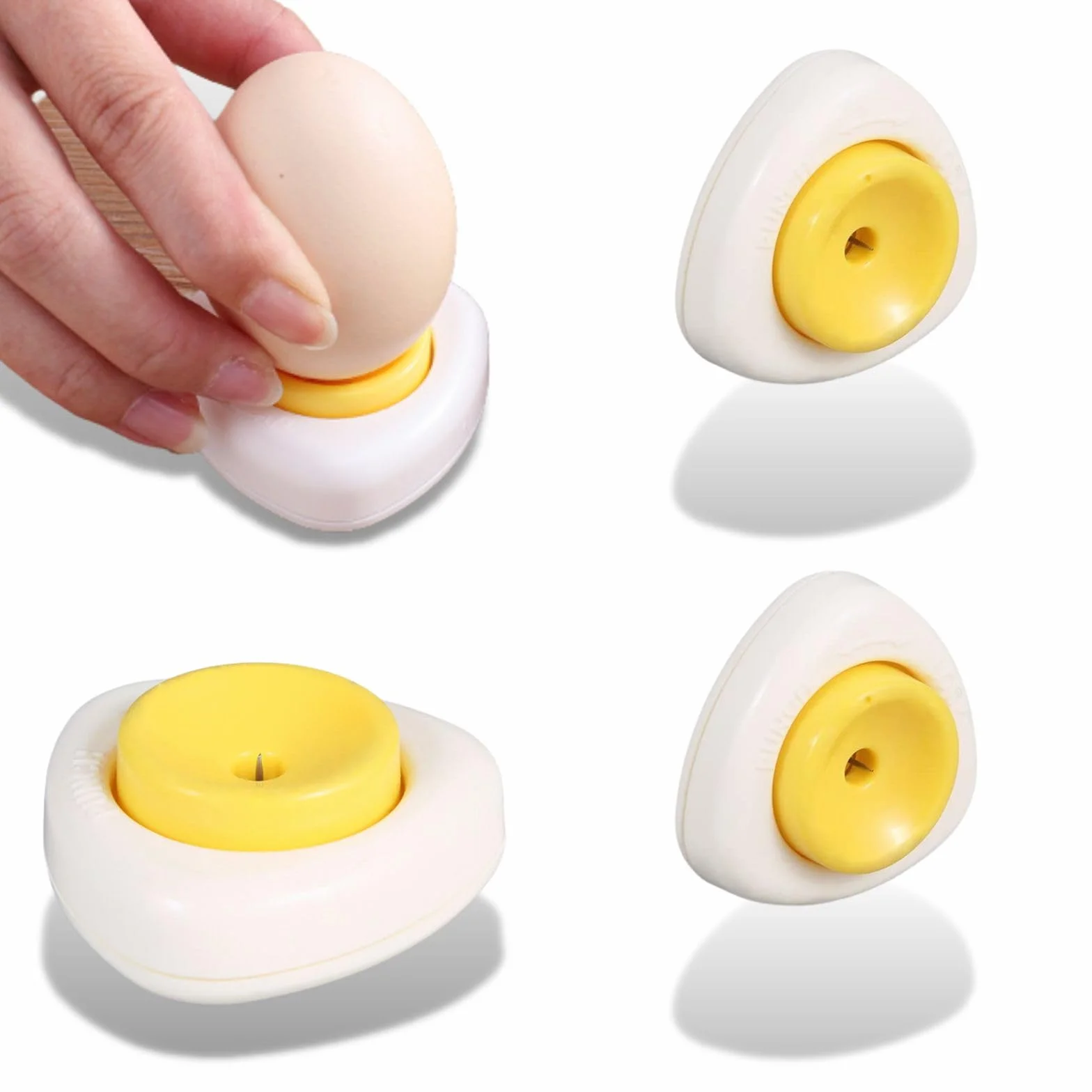 Perforador de Huevos 2Pcs Cortadores Semiautomáticos Paletas Perforadas Barra de Cocina