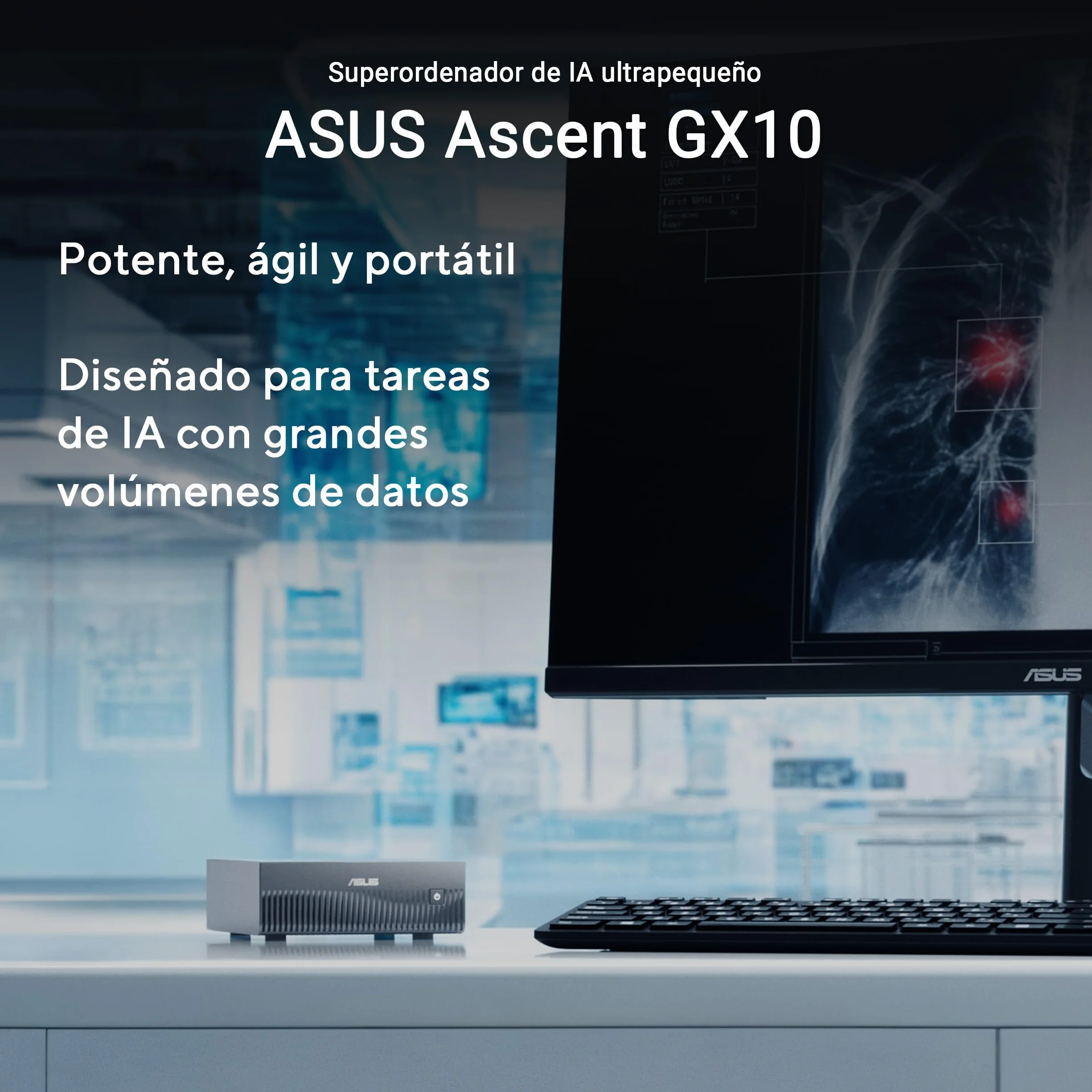 ASUS Ascent GX10 Ordenador de sobremesa 128GB LPDDR5X 1TB SSD NVIDIA GB10 Blackwell GPU