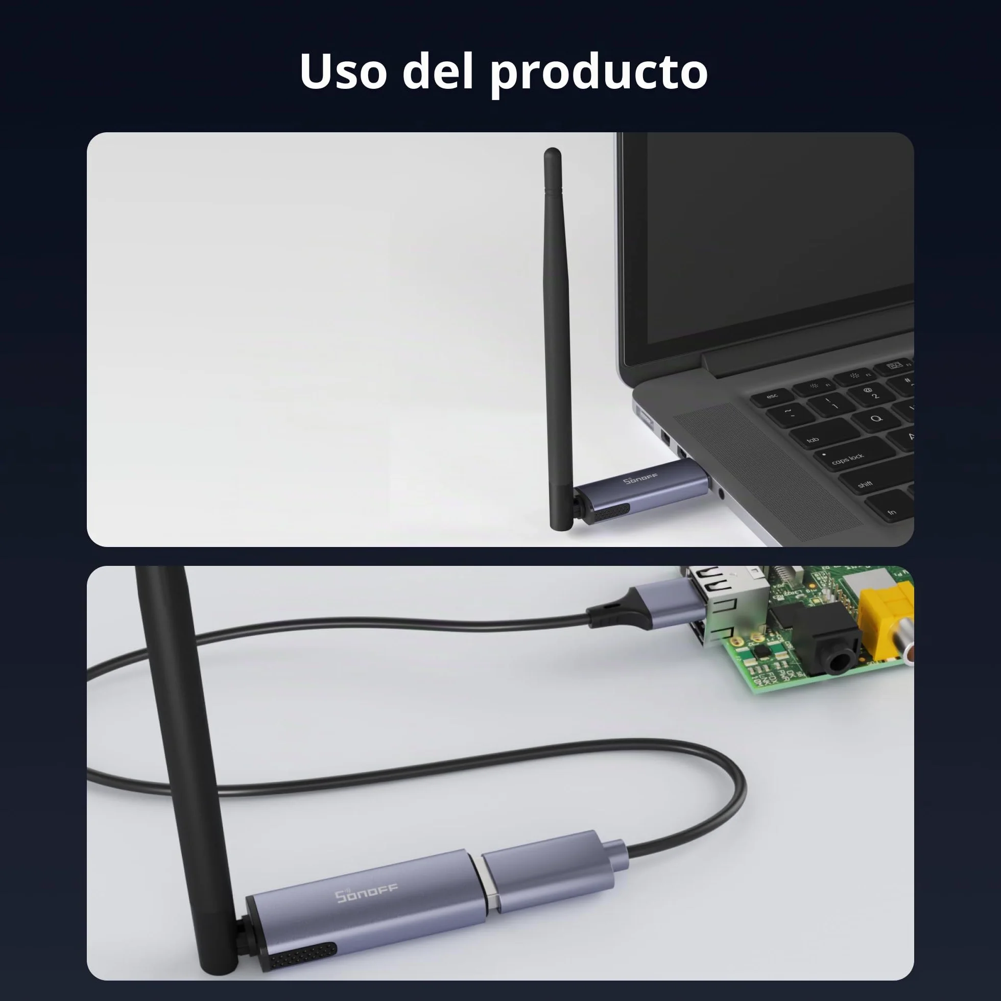 SONOFF Zigbee 3.0 USB Dongle Plus MG24, coordinador y enrutador Zigbee con Chip EFR32MG24, Antena 3dBi, Compatible con Home Assistant, Zigbee2MQTT, openHAB