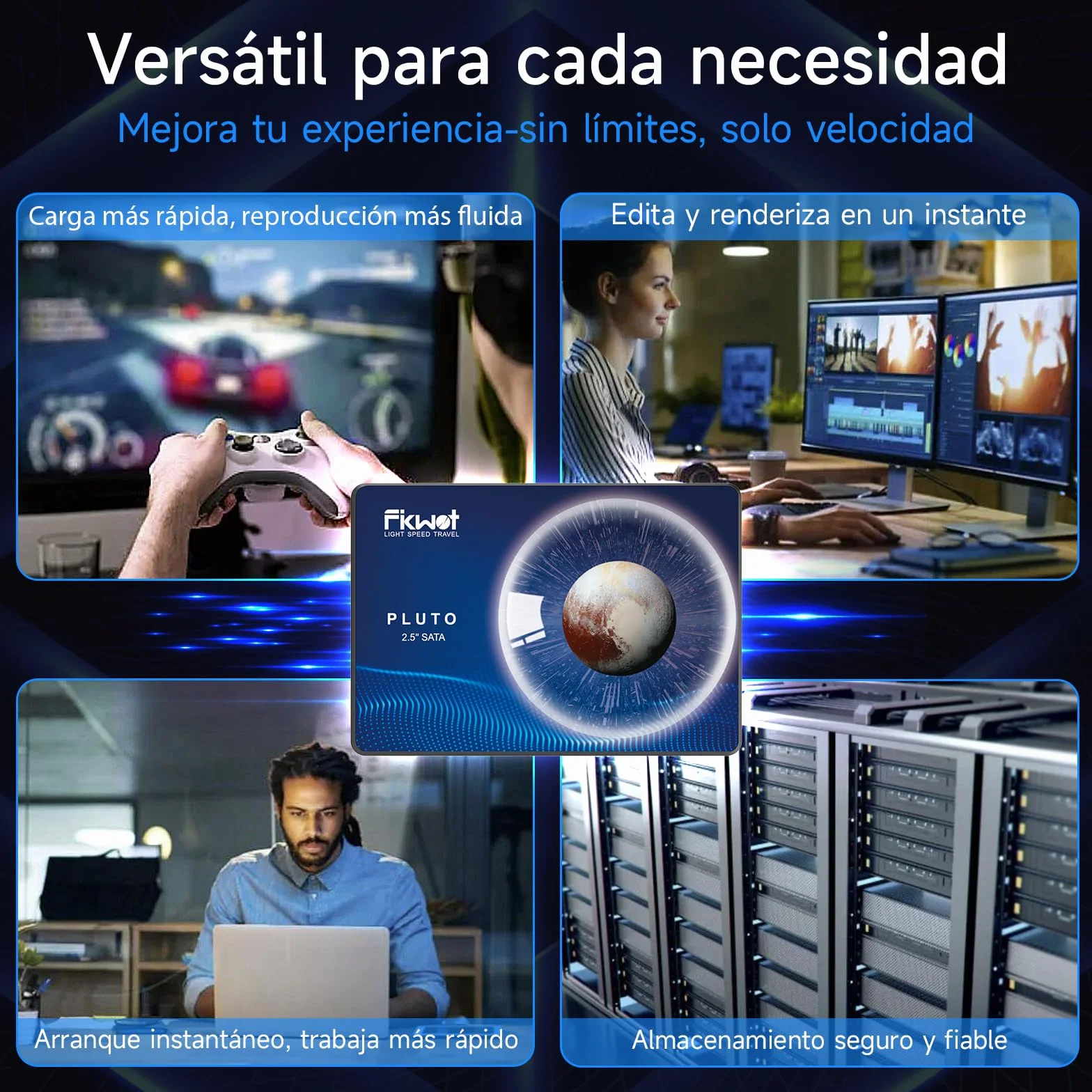 Fikwot FX815 SSD 256GB SATA III Disco Sólido Interno 2.5 Pulgadas, 6GB/s, hasta 550 MB/s para Actualización de Portátiles y Escritorios