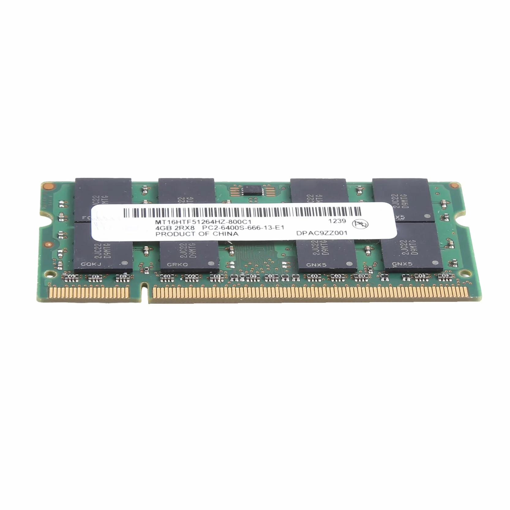 Memoria SODIMM para ordenador portátil MT DDR2, 4 GB, 800 MHz, PC2, 6400S, 16 chips 2RX8, 1,8 V, 200 , SODIMM, para ordenador portátil, fácil de instalar